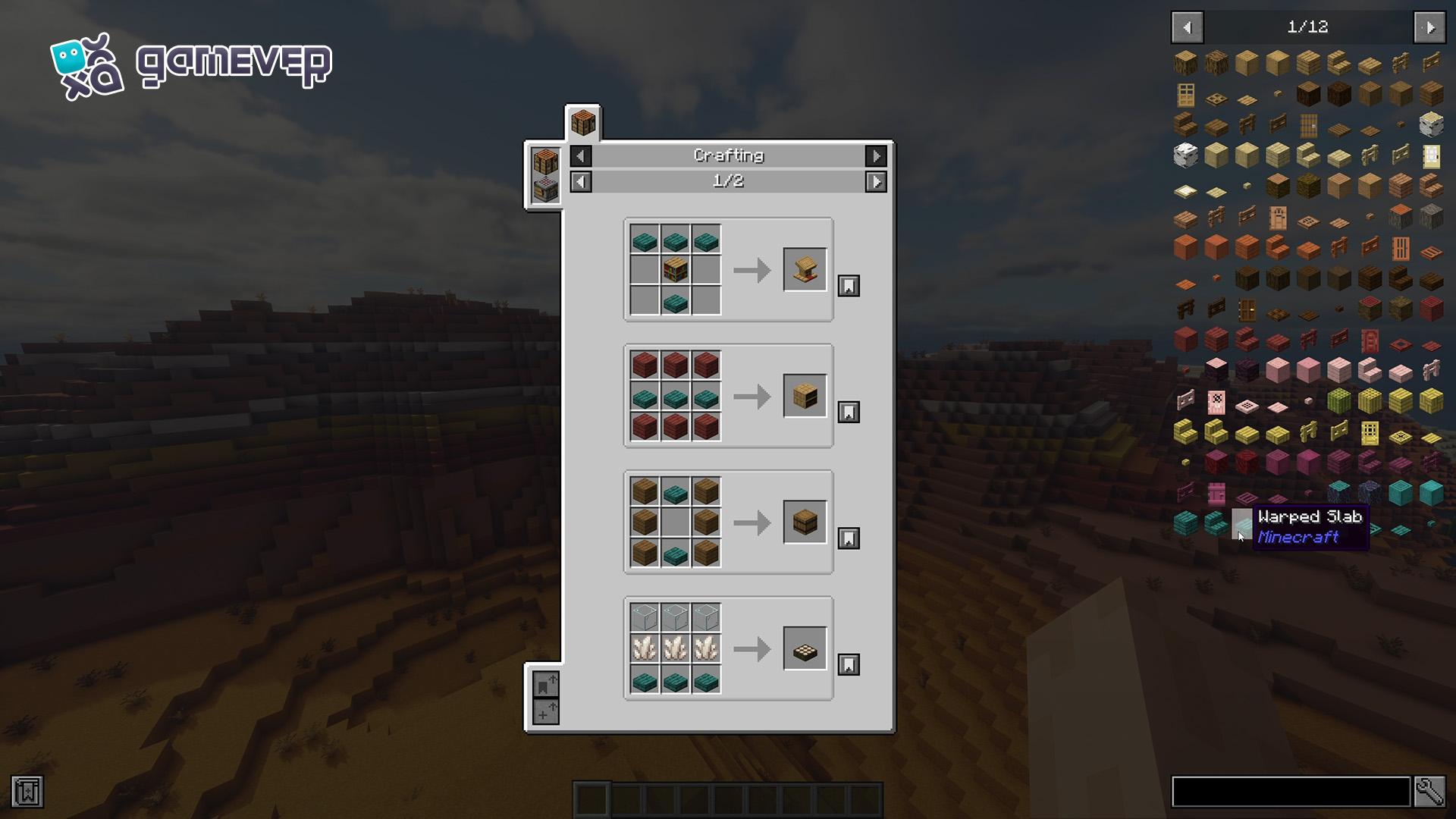 Anzeigen der Verwendung eines Gegenstands in anderen Rezepten in Minecraft