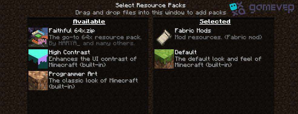 Aktivierungsprozess des Resource Packs