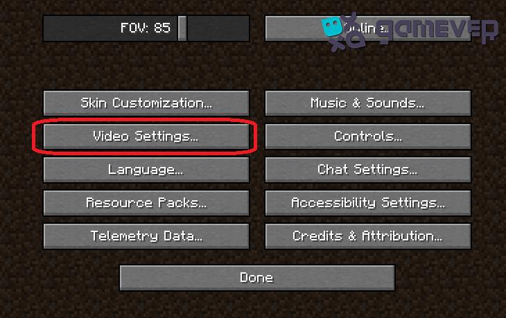 Pfad zum Öffnen des "shaderpacks"-Ordners