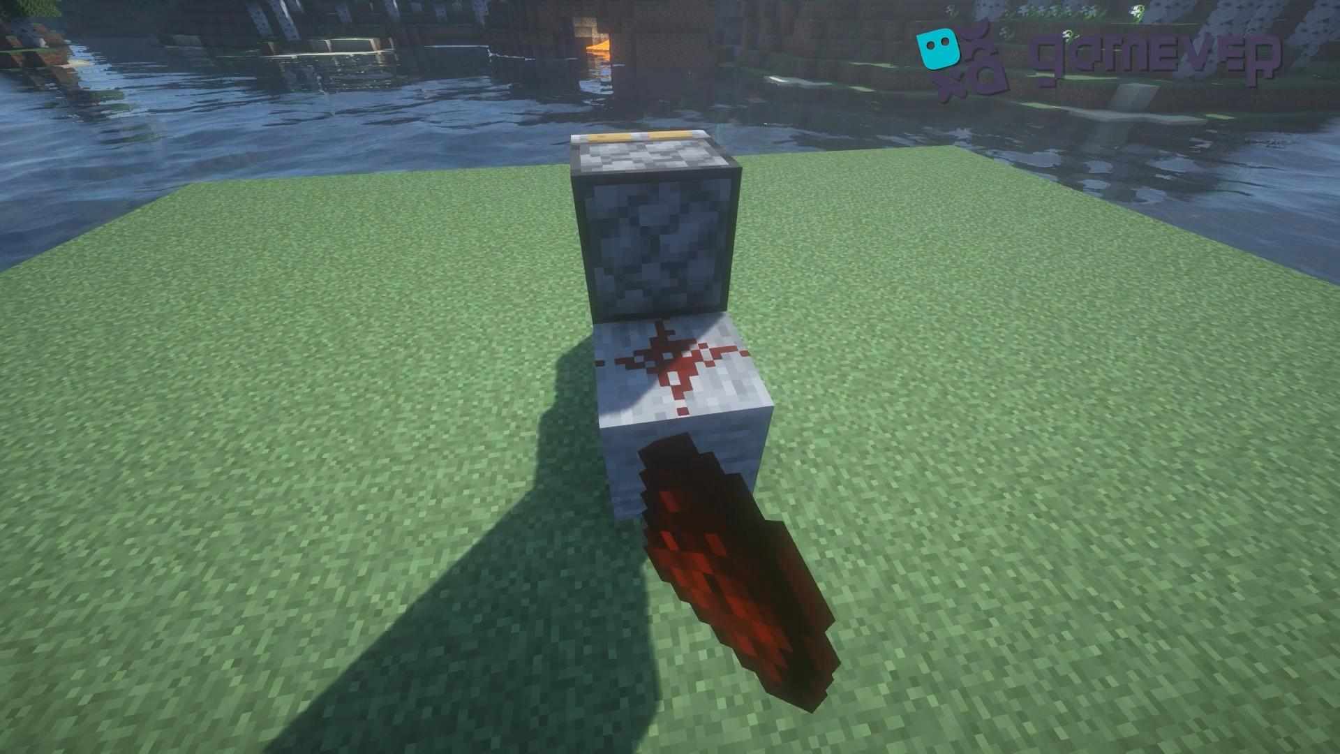 Aktivierung mit Redstone-Staub&nbsp;