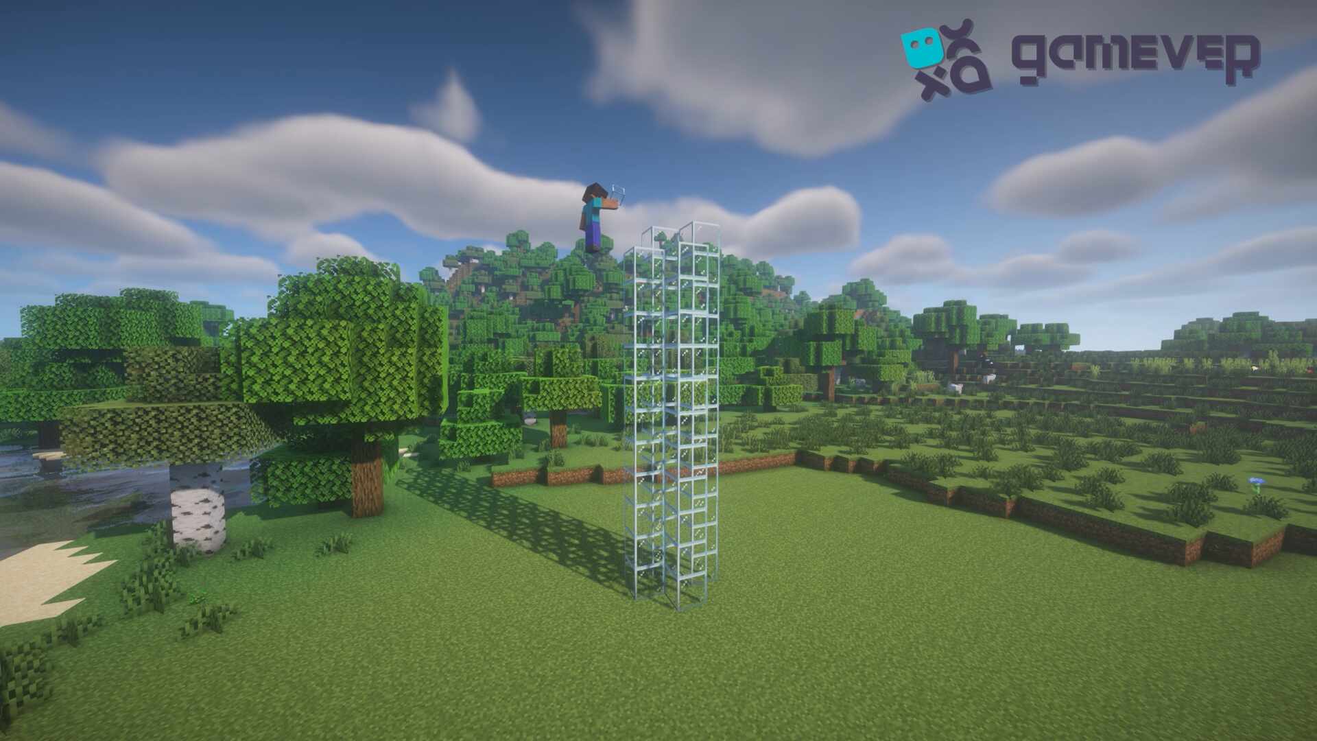 Bauen eines Pols mit Glas