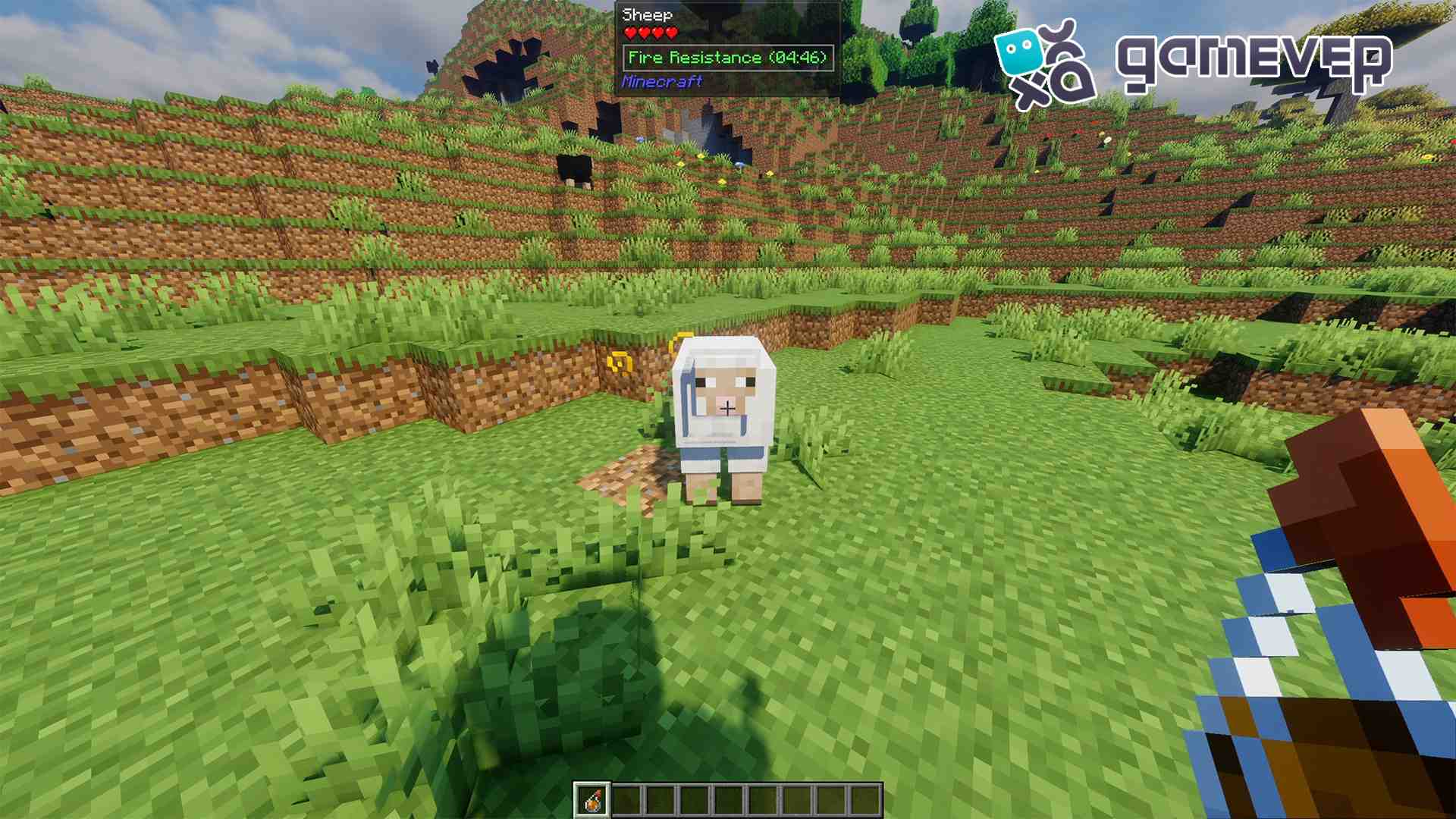 Mostrar el efecto de estado de una oveja en Minecraft