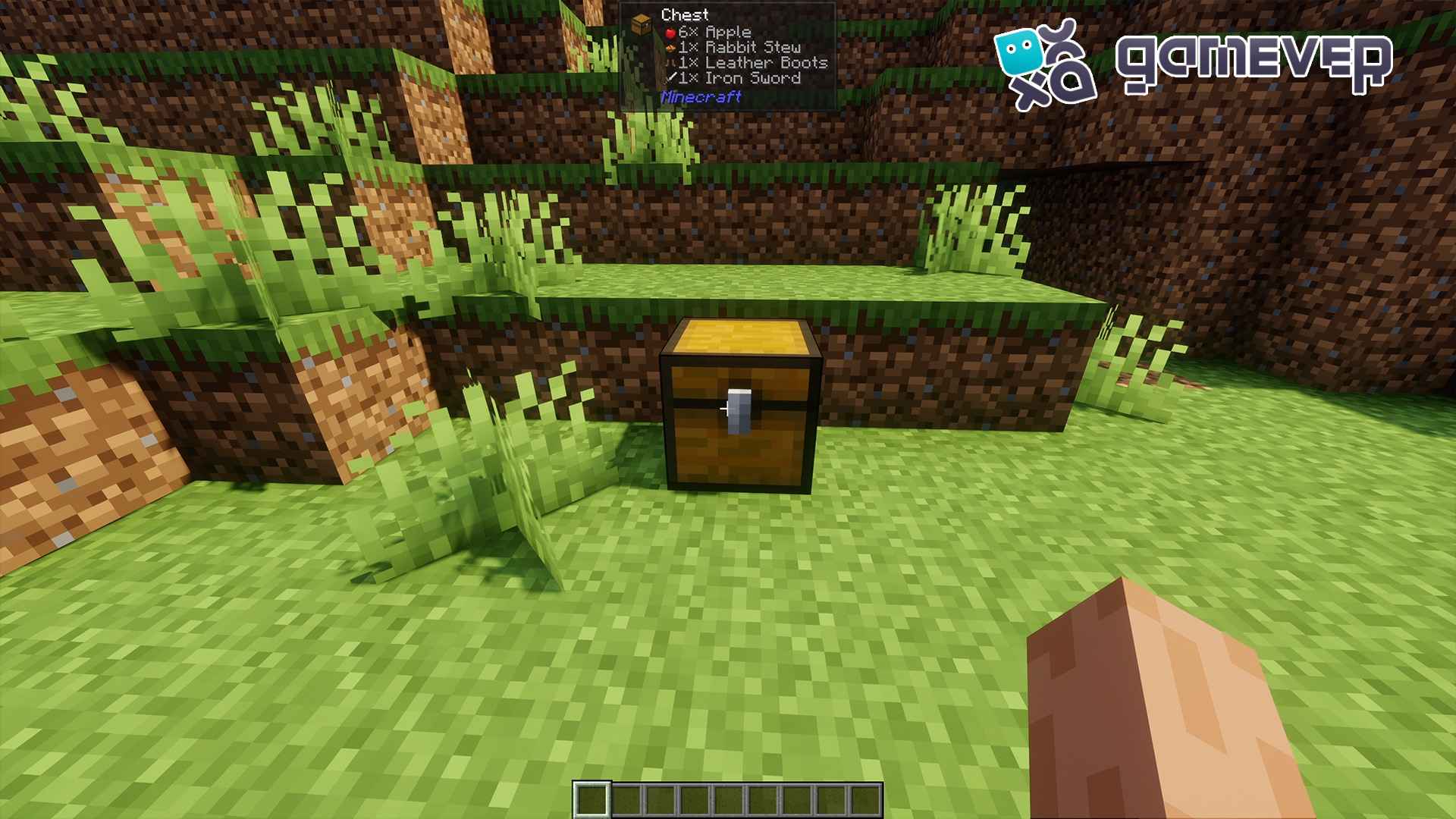 Mostrar información sobre el contenido de un cofre en Minecraft