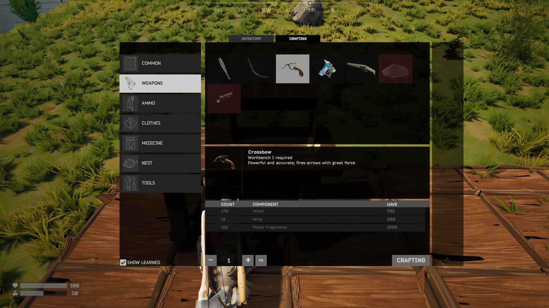 Master the Crossbow for long-range power in Duckside