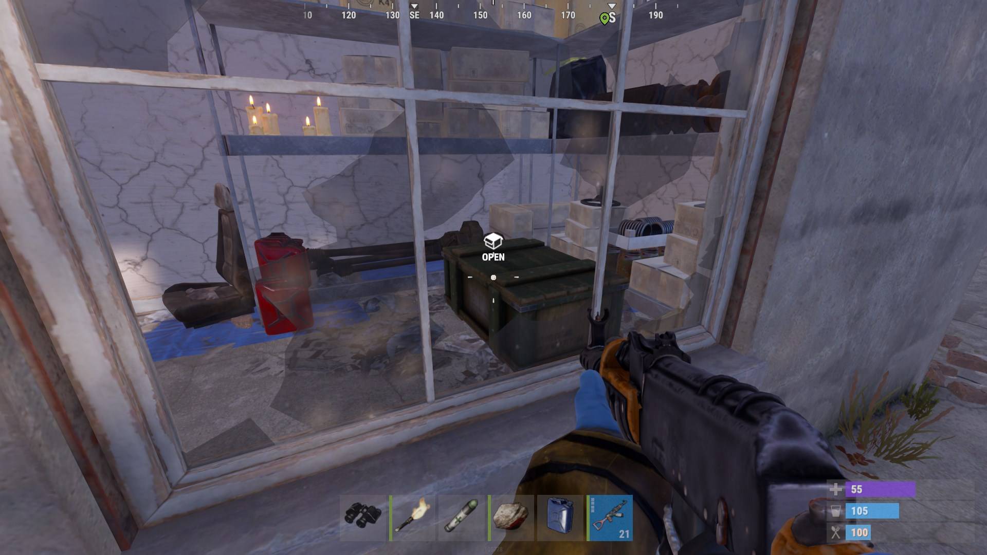 Sammle wertvolle Entwürfe und Werkzeuge aus Elite-Kisten in Rust Update 2.0.