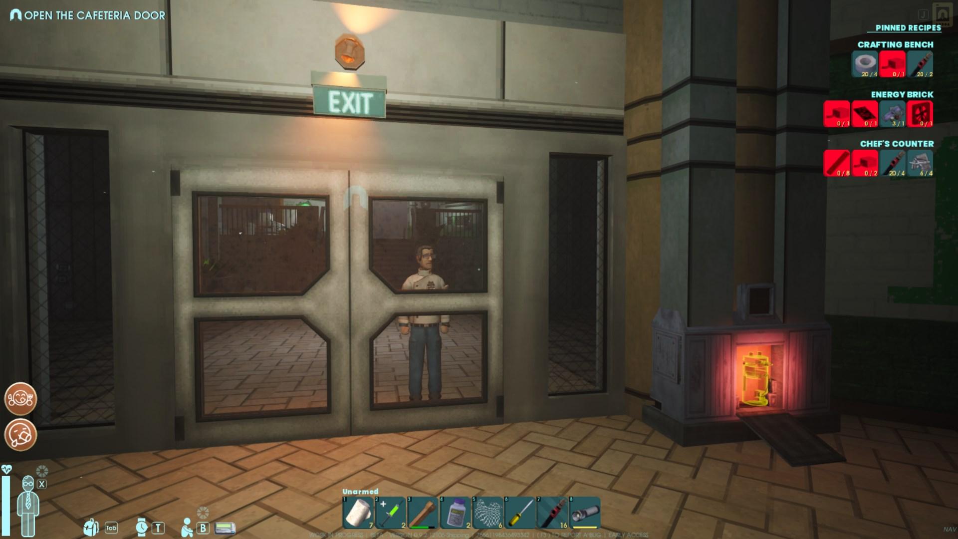 Place the crafted Energy Block into Energy slot near the blocked Door.