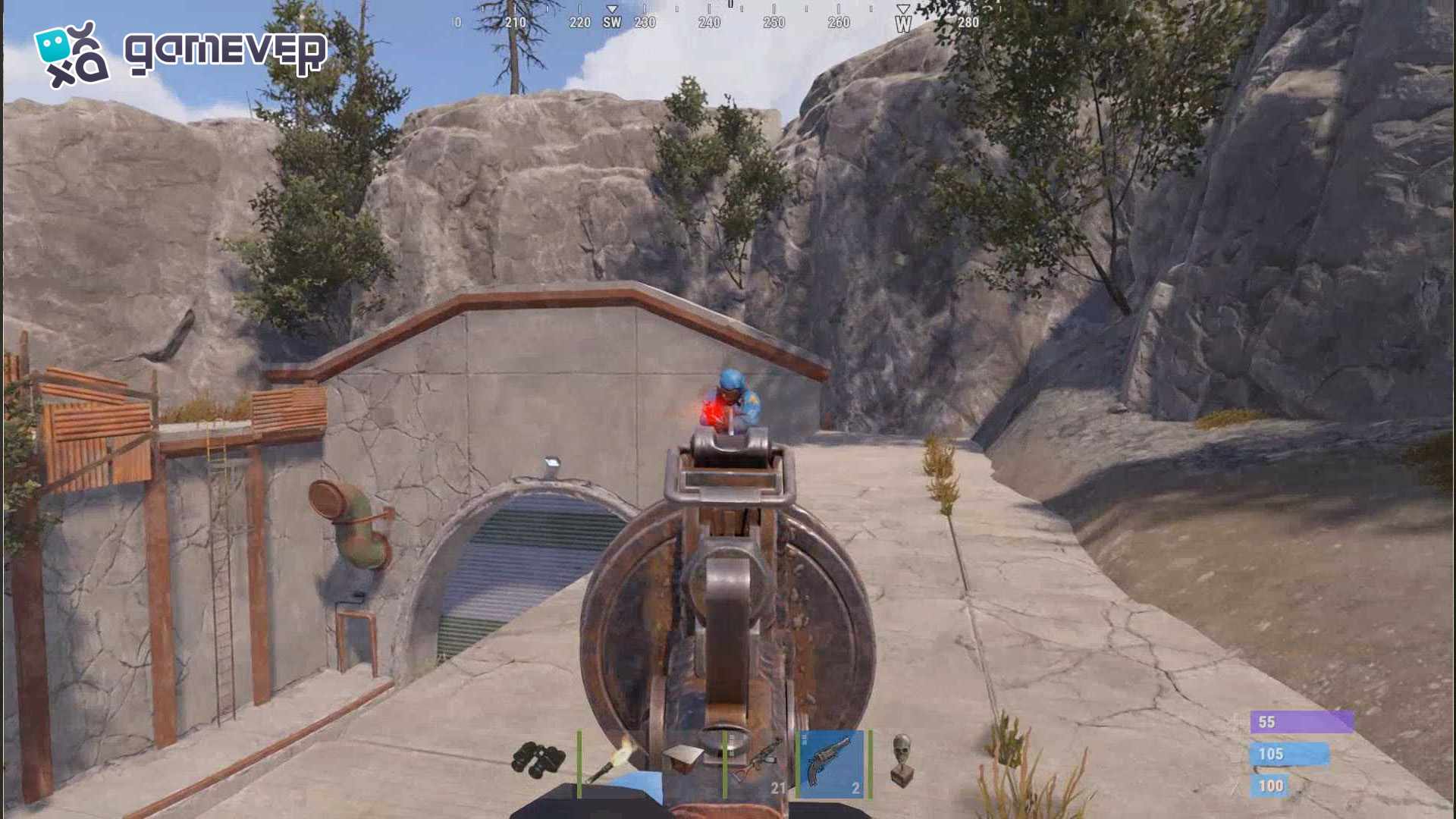 Experience powerful, slow-firing shots with the High Caliber Revolver in Rust Update 2.0