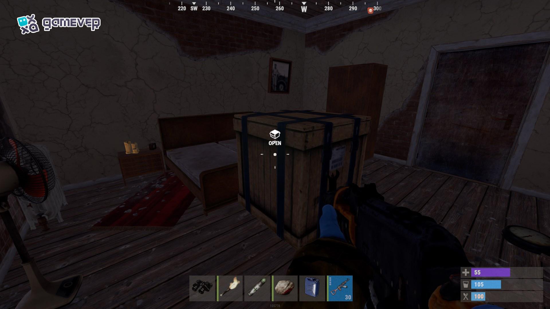 Usa la cobertura mientras te mueves por Radtown para evitar ser detectado en Rust Update 2.0.