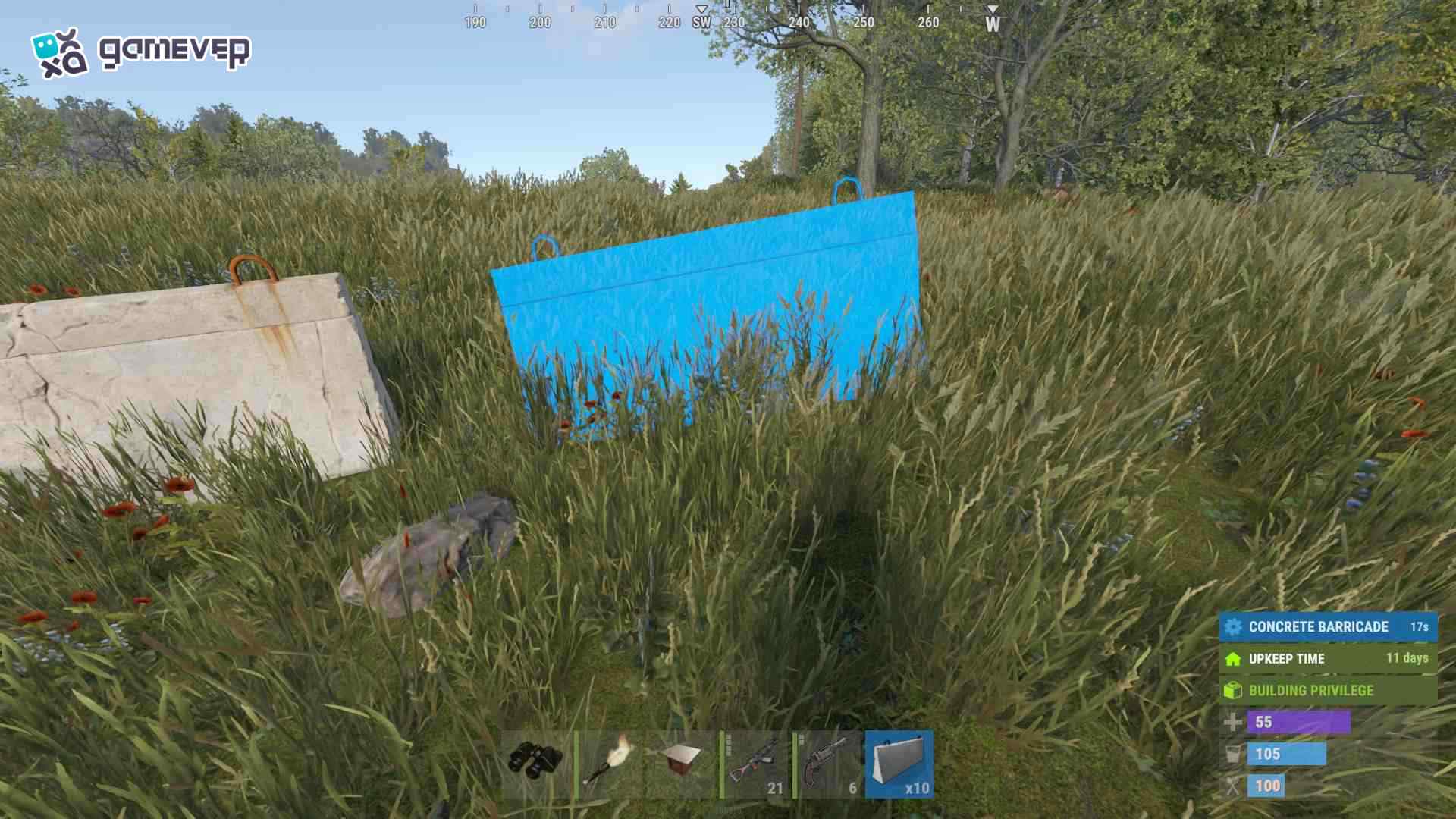 Coloca barricadas en colinas para una mejor defensa en Rust Update 2.0.