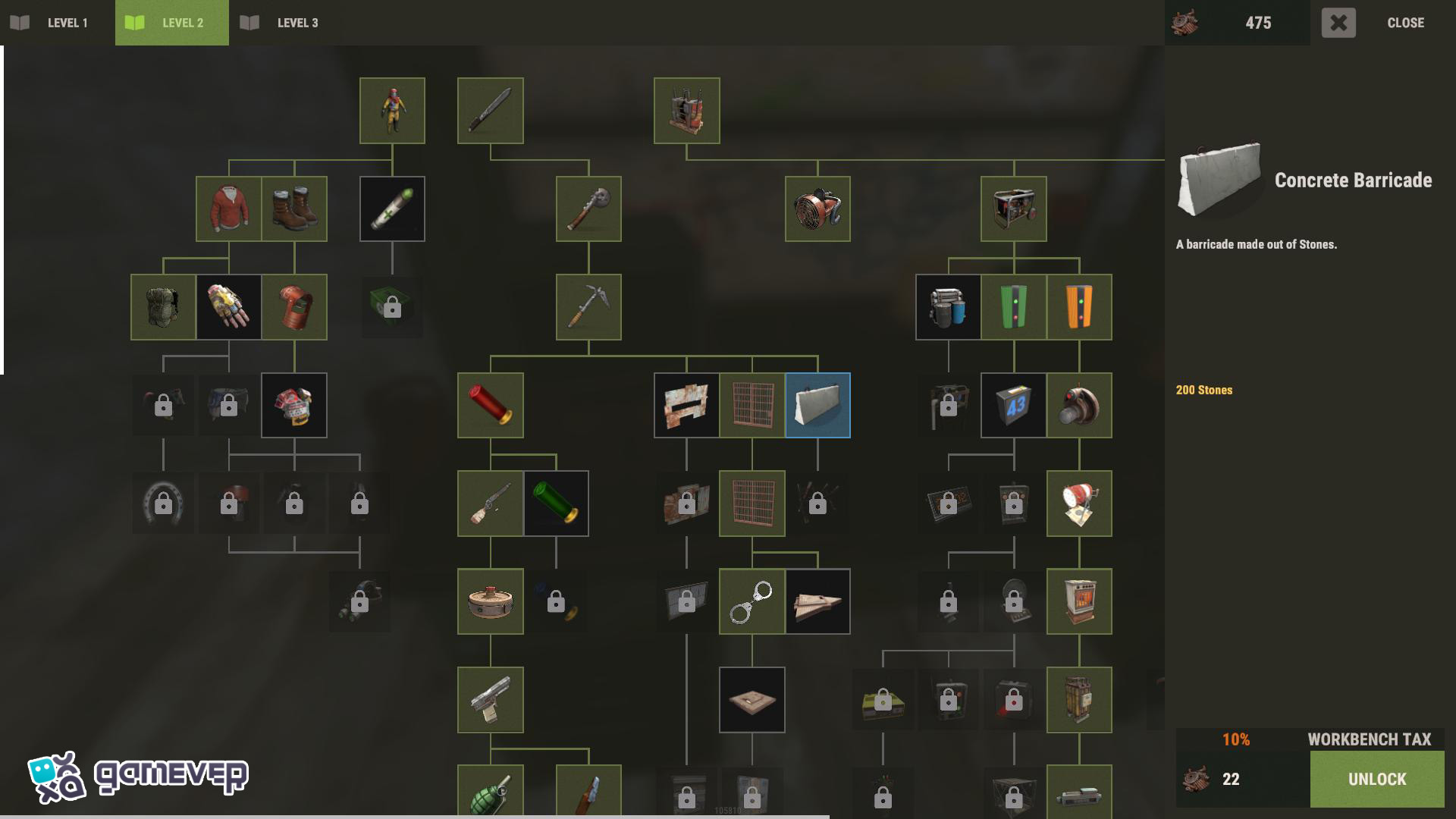Desbloquea Barricadas en el Banco de Trabajo Nivel 2 en Rust Update 2.0.