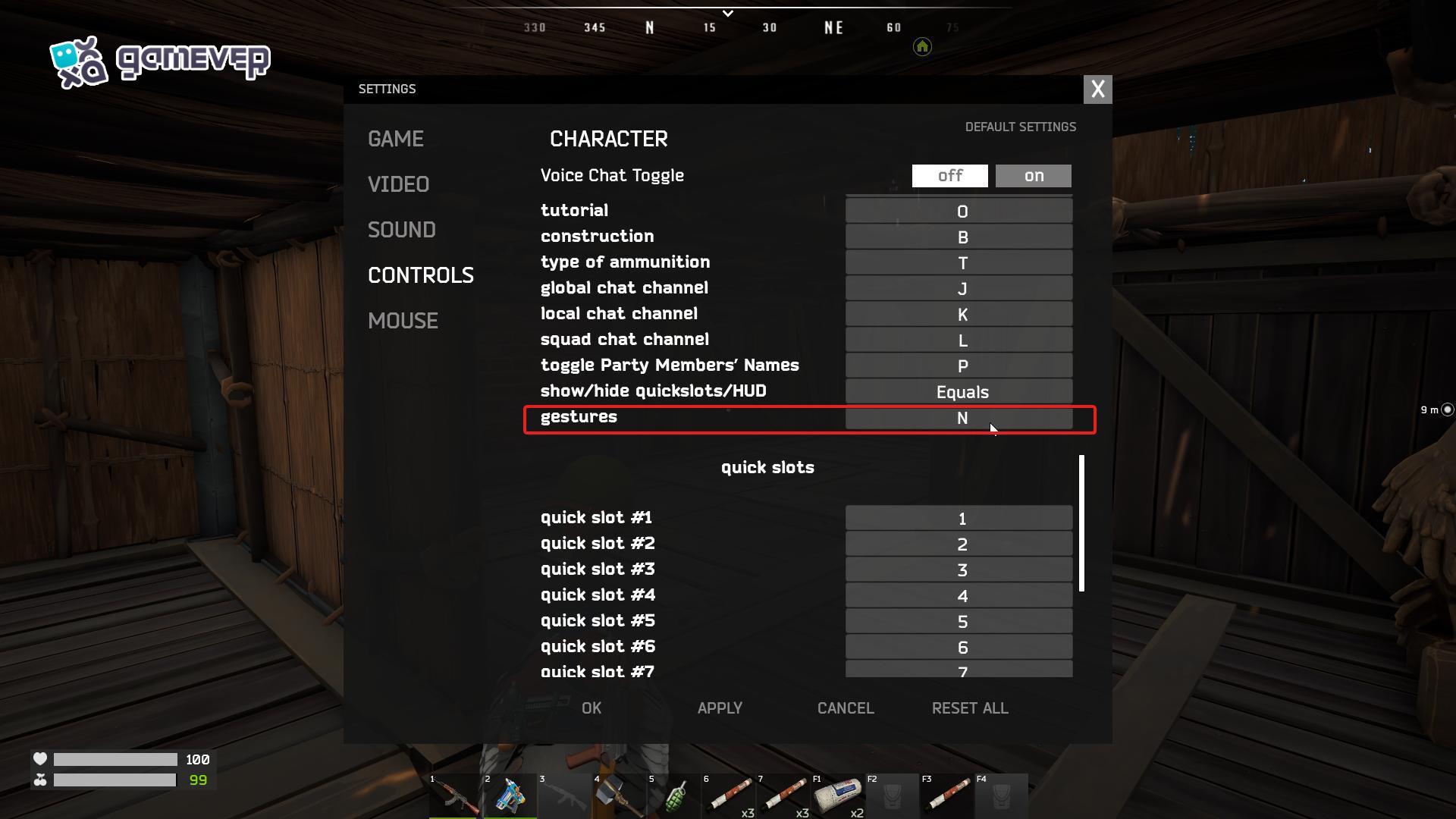Personaliza la tecla de emotes en la configuración de Duckside