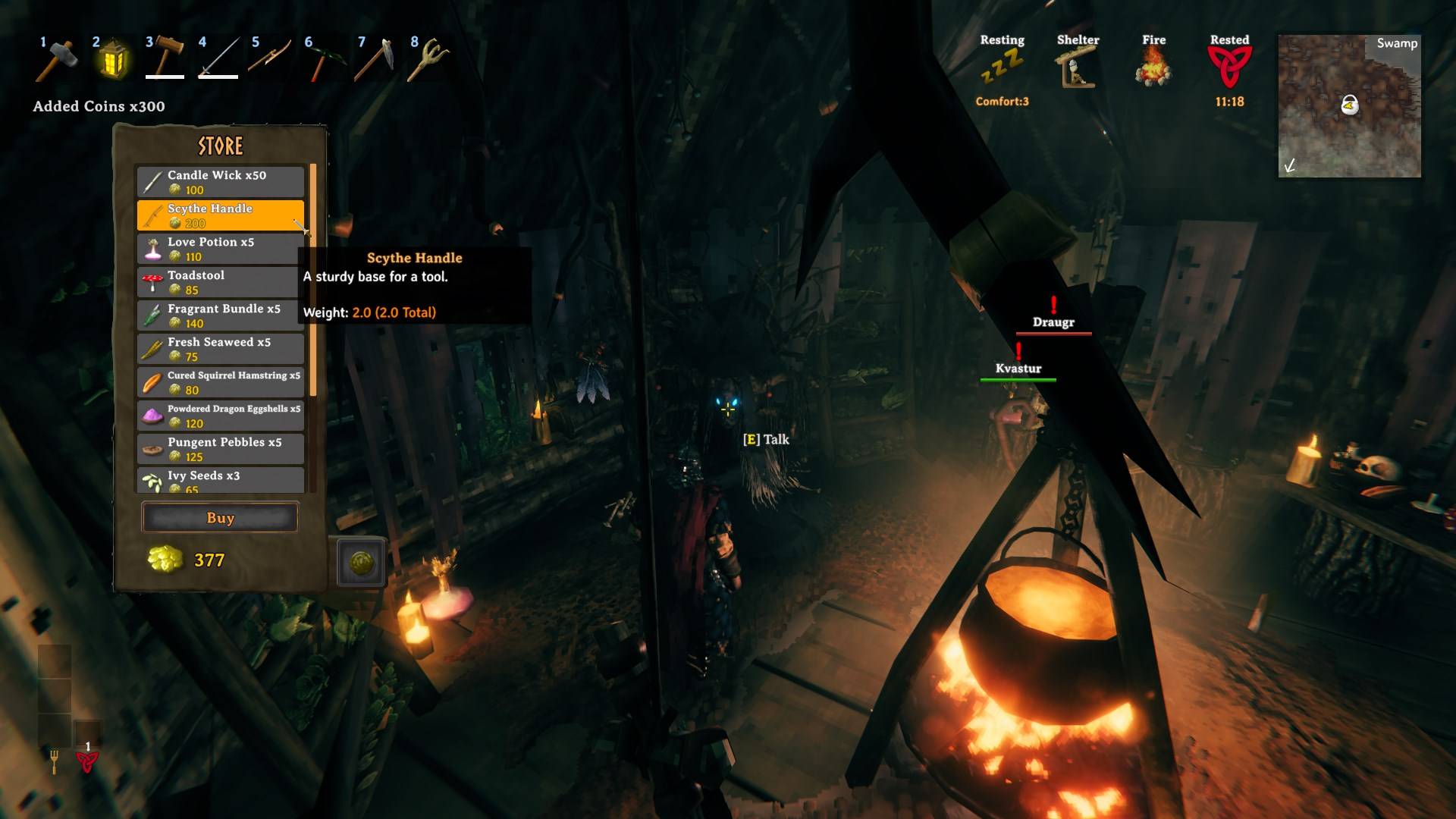 Purchase a Scythe Handle at Bog Witch Camp