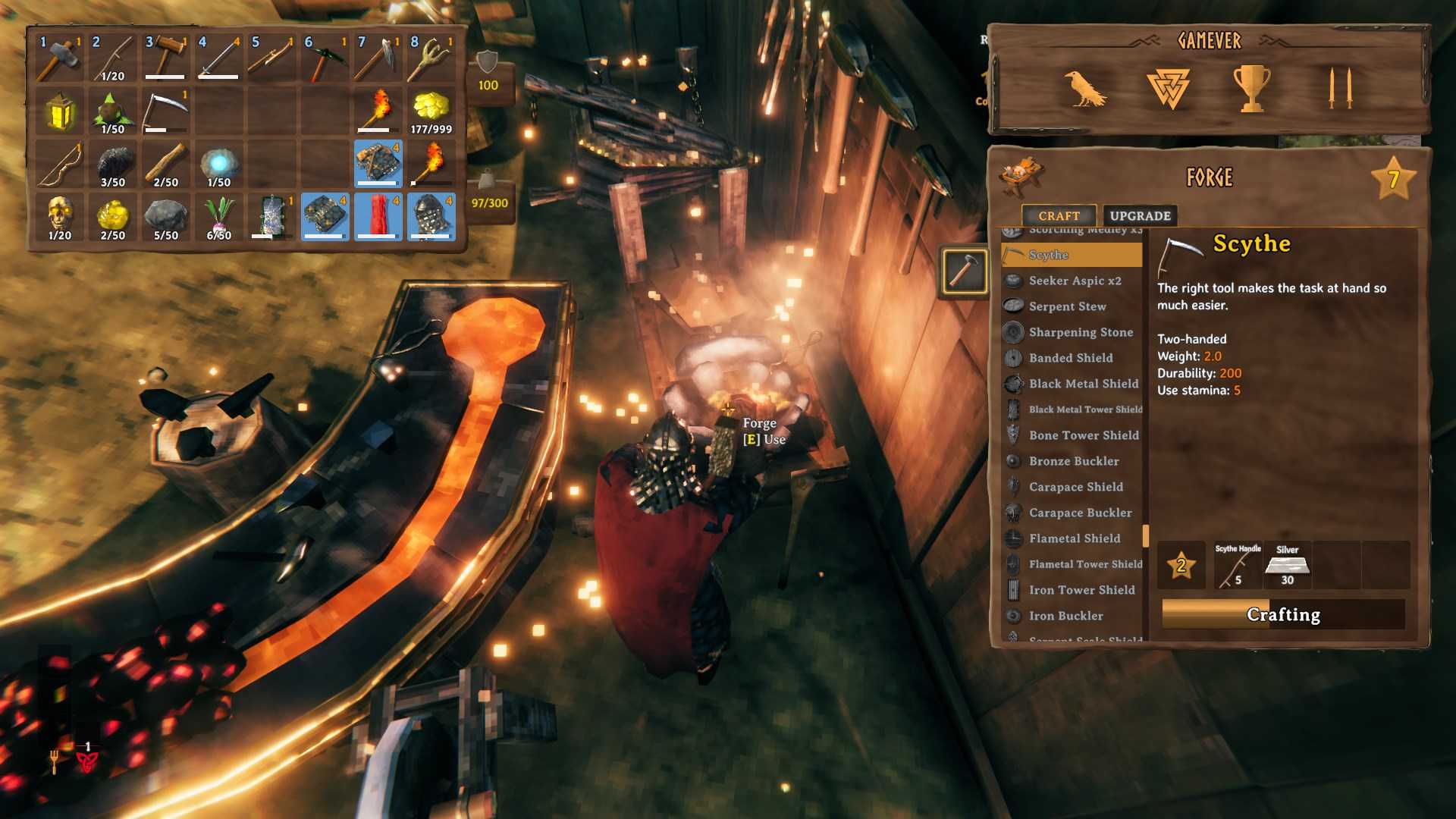 Equip farmer's gear for a skill boost in Valheim Bog Witch Update