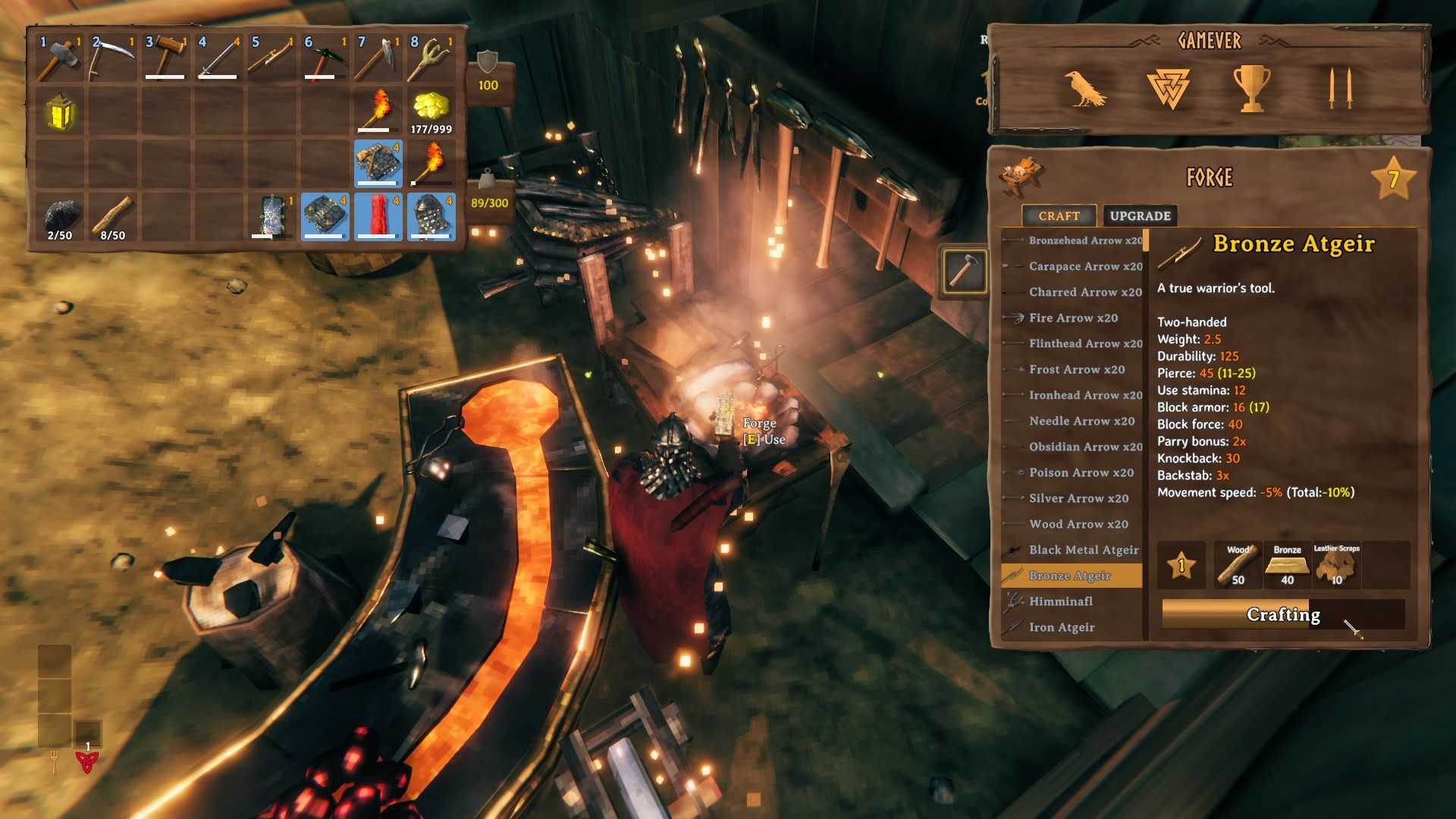 Spare Ausdauer beim Handwerken im Valheim Bog Witch Update