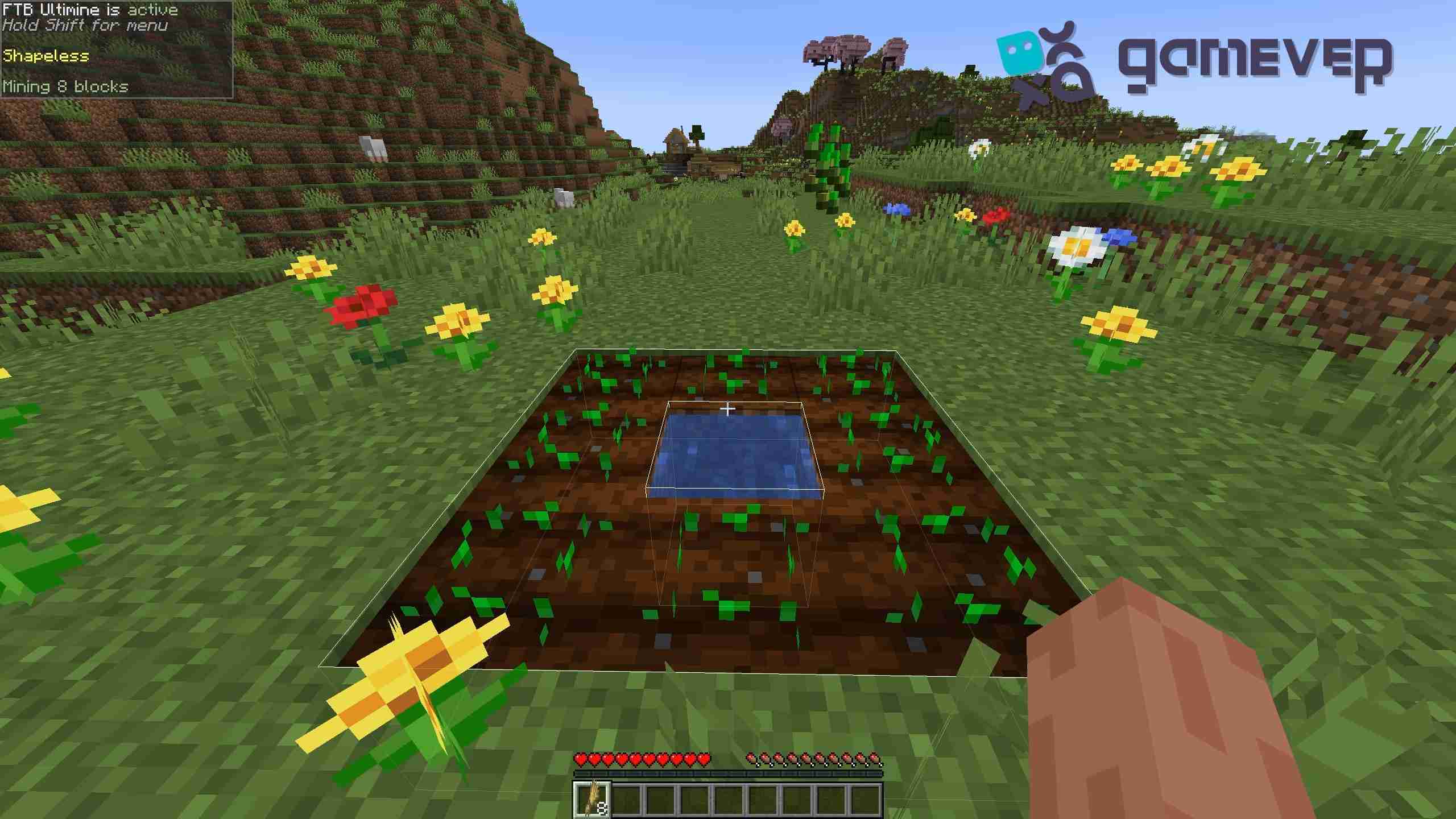 Trigo cosechado usando el mod