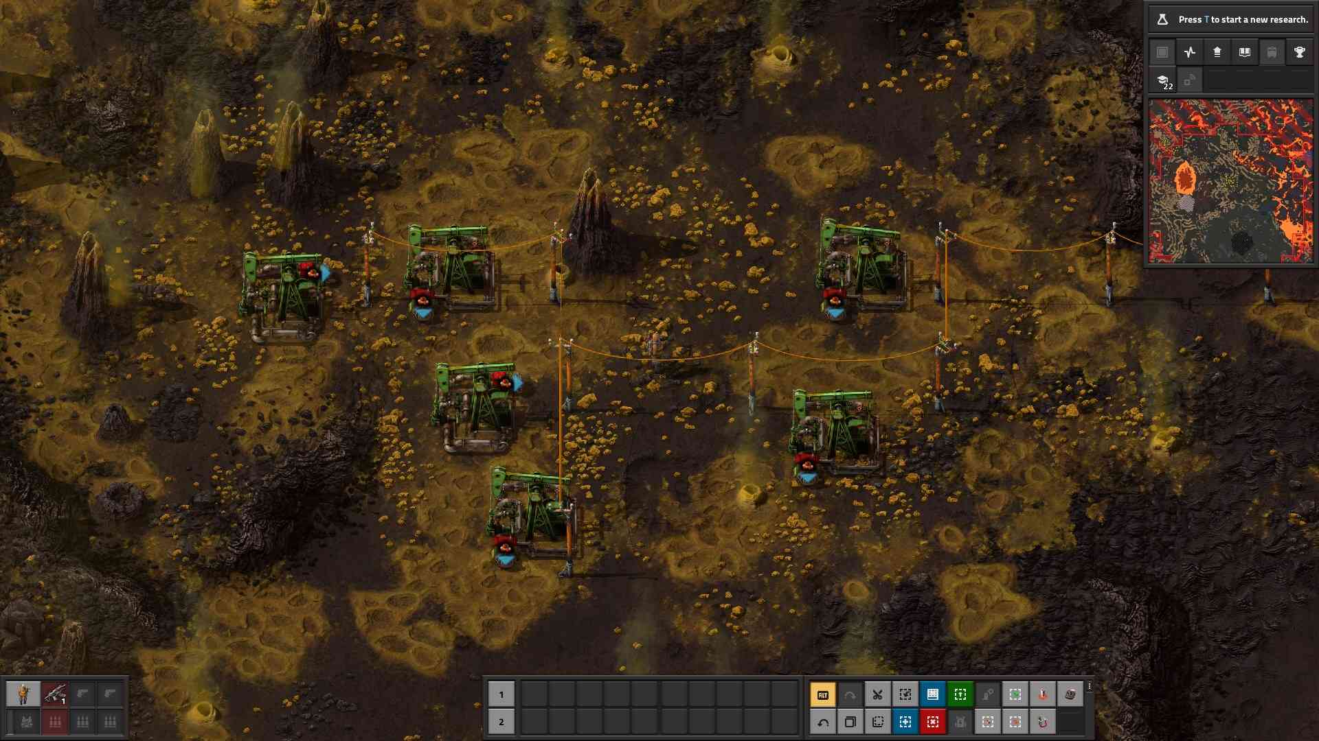 Set up your resource gathering for sulfuric acid at natural vents in Factorio Space Age