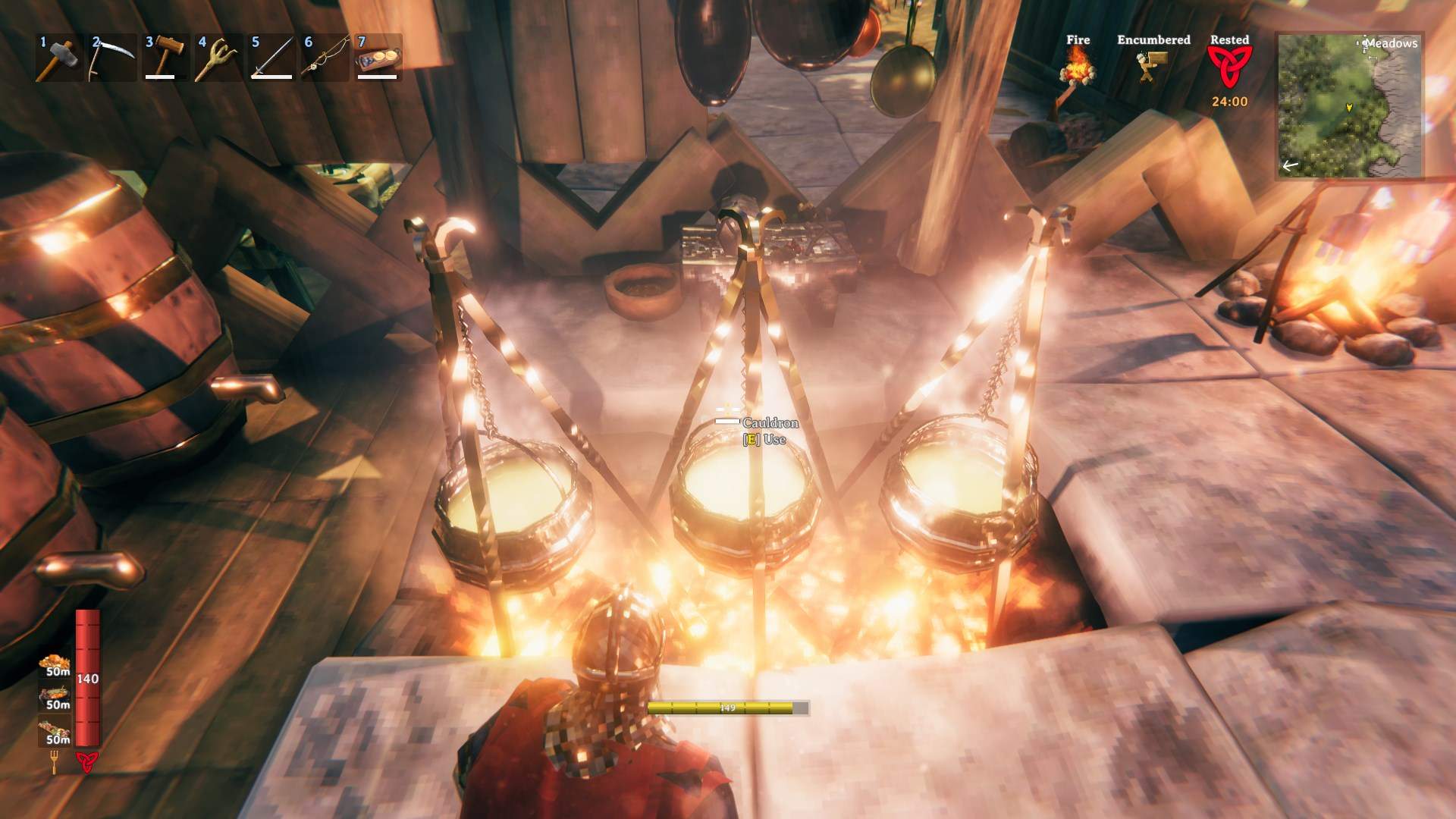 Sammle Saft vom Yggdrasil-Baum für Yggdrasil Porridge in Valheim Bog Witch.