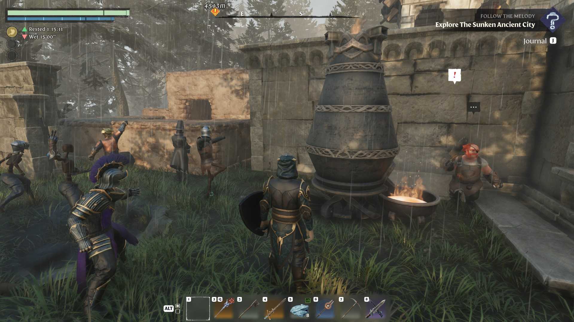 Return to the Blacksmith to unlock the Blast Furnace recipe in Enshrouded Souls of the Frozen Frontier Update