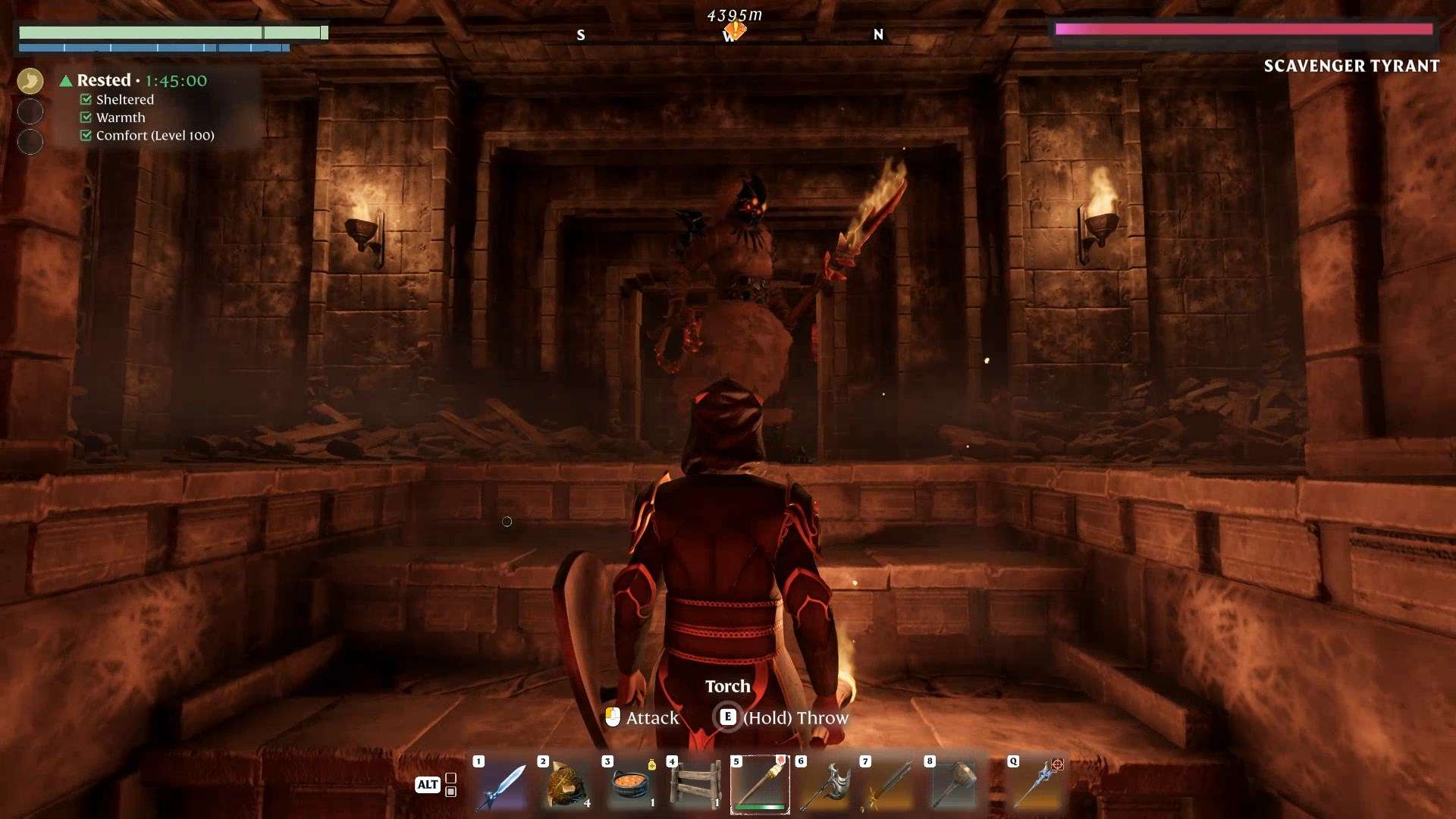 Dodge the Scavenger Tyrant’s heated whip strikes in Enshrouded Souls of the Frozen Frontier Update