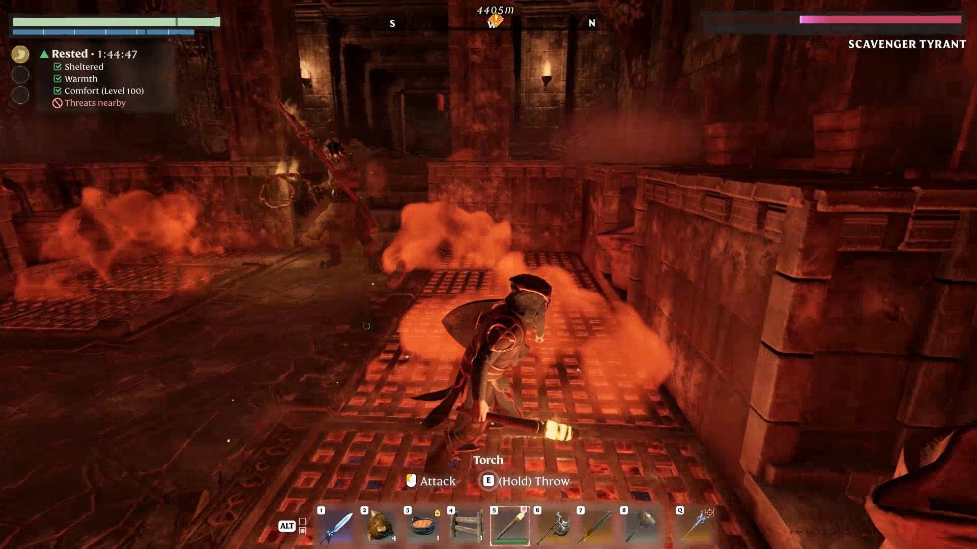 Stelle dich dem Plünderer-Tyrannen für die Blasebälge im Enshrouded Souls of the Frozen Frontier Update