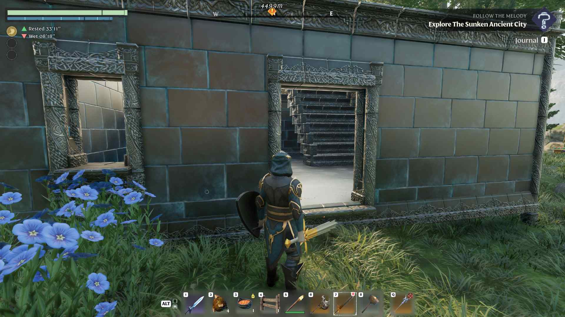 Verwandle deine Gebäude mit der eleganten Schlichtheit des Obsidianblocks im Enshrouded Souls of the Frozen Frontier Update