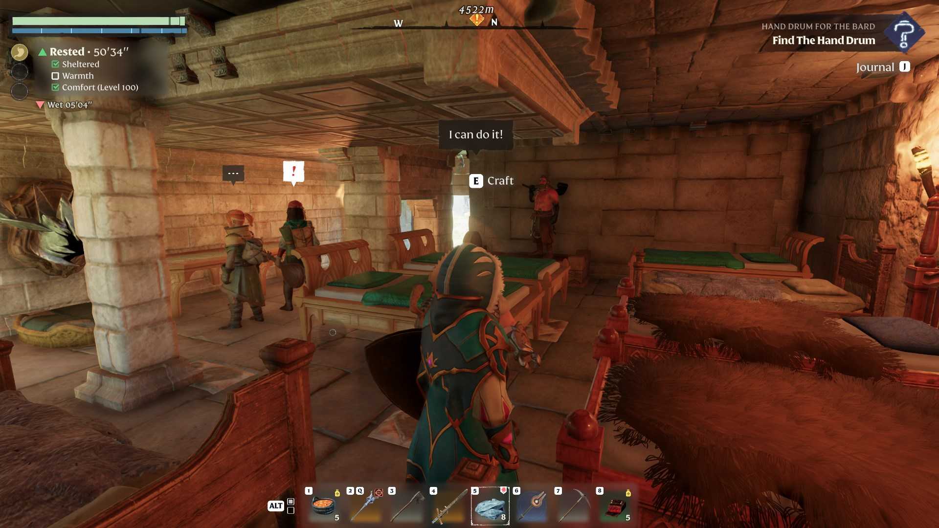Place your bed carefully to make sure NPCs use it in Enshrouded Souls of the Frozen Frontier Update