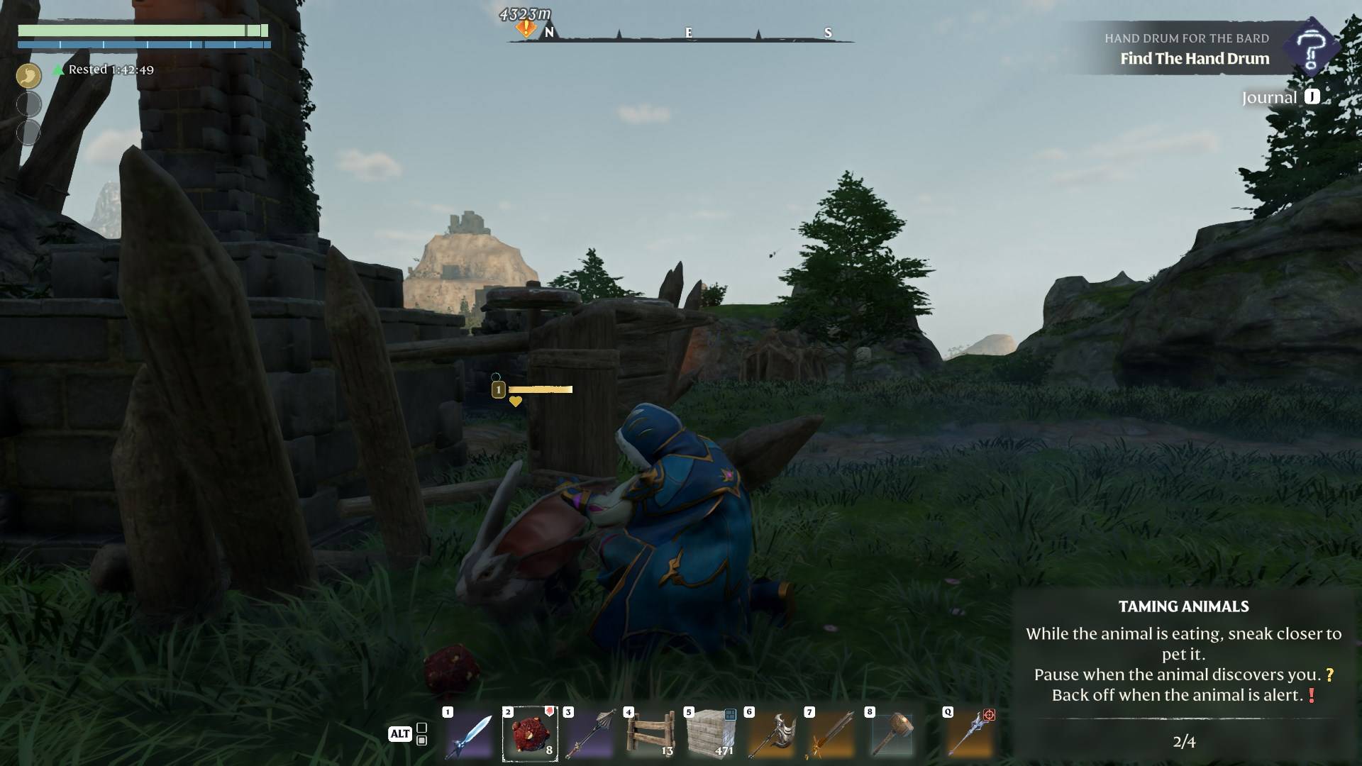 Patiently tame Hophares in Enshrouded Souls of the Frozen Frontier Update