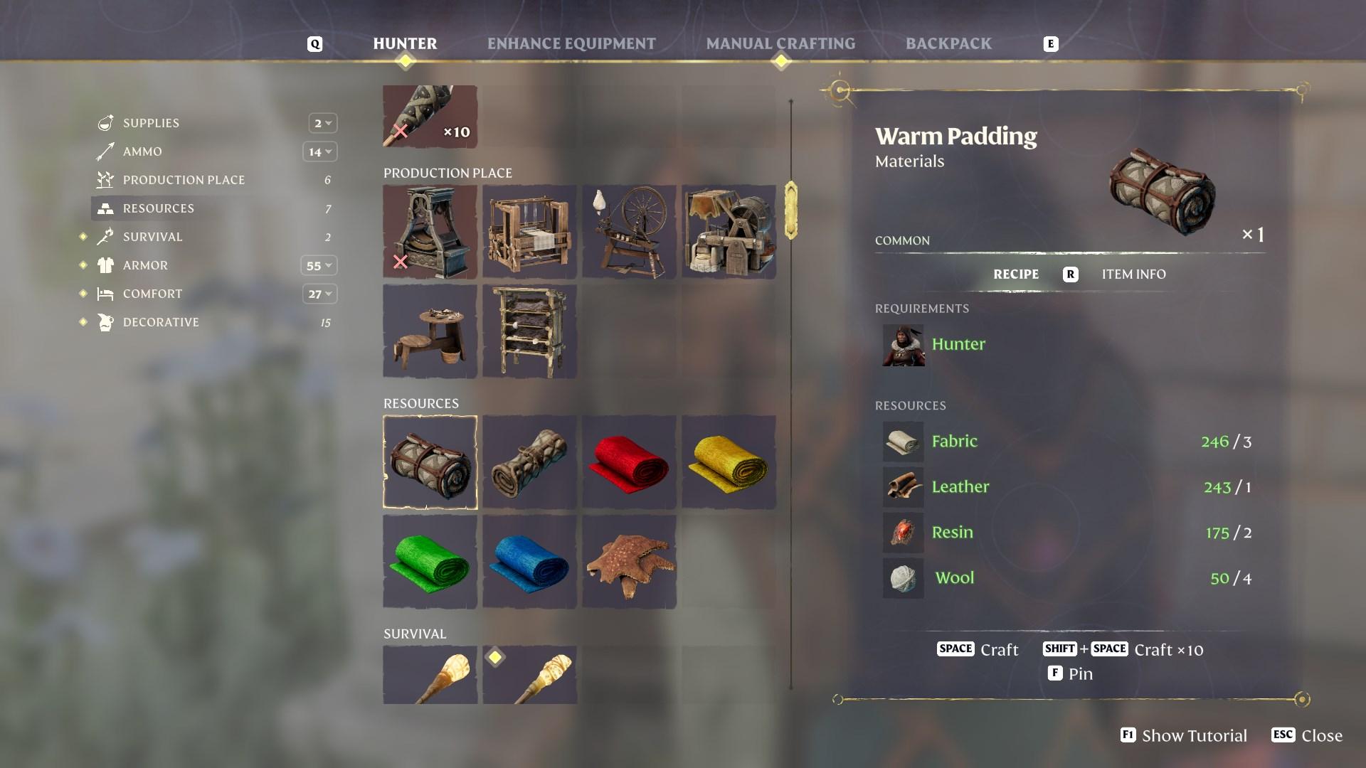 Craft warm padding and clothing with Wool in Enshrouded Souls of the Frozen Frontier