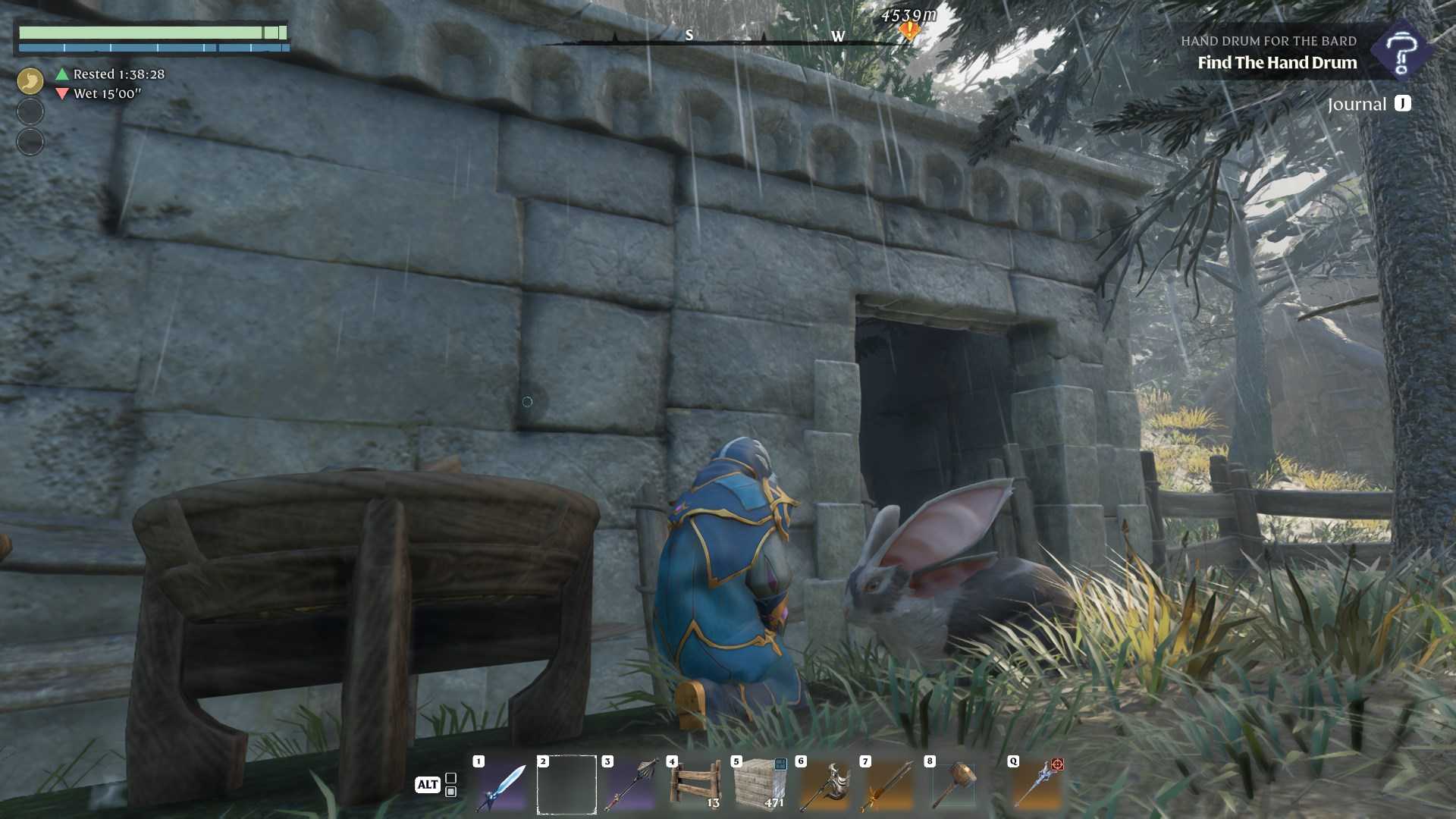 Genieße es, Hupfhasen auf Deiner Farm im Enshrouded Souls of the Frozen Frontier Update zu beobachten.