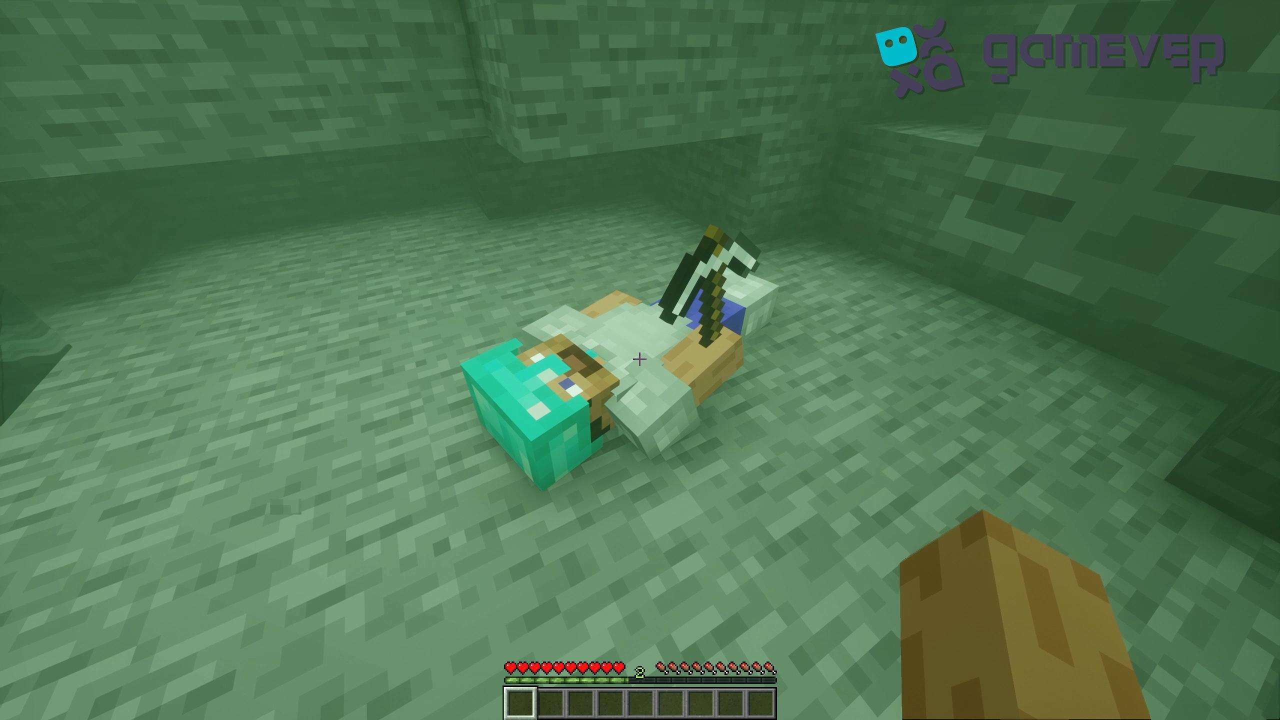 Ein Leichnam im Skin eines Spielers