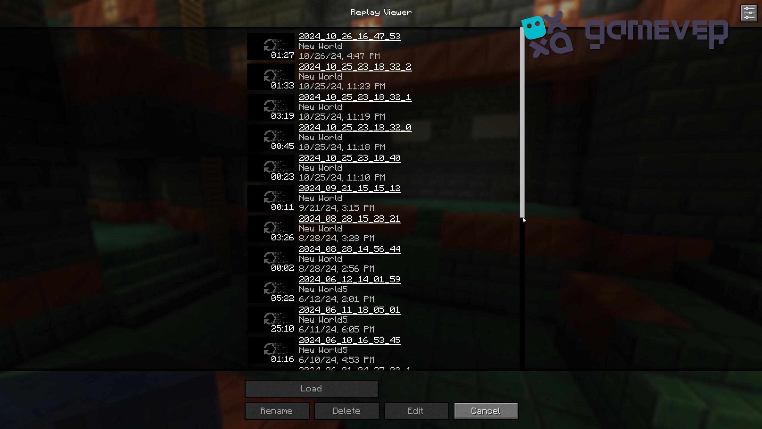 Replay Viewer in Minecraft