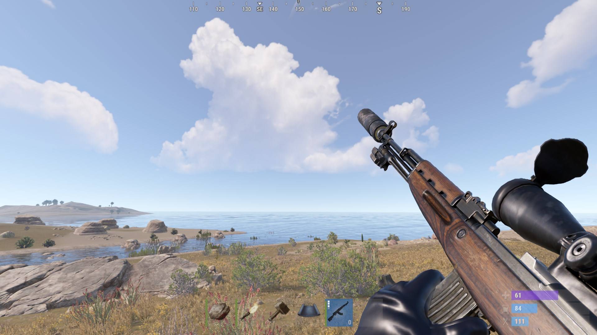 Gehe zur Level-3-Werkbank, um das SKS in Rust herzustellen
