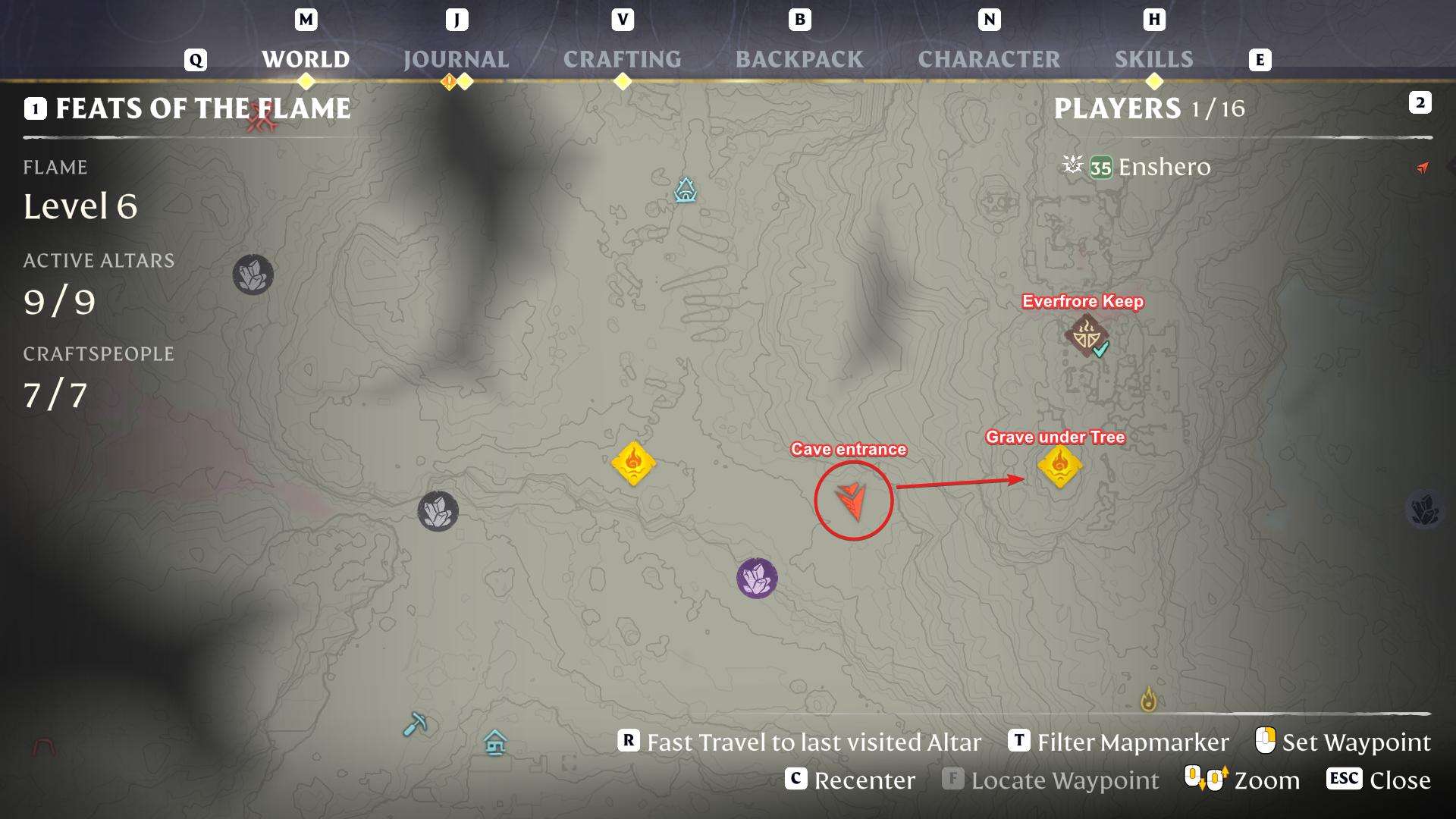 Leap westward to locate the right arm cave in Enshrouded Souls of the Frozen Frontier Update