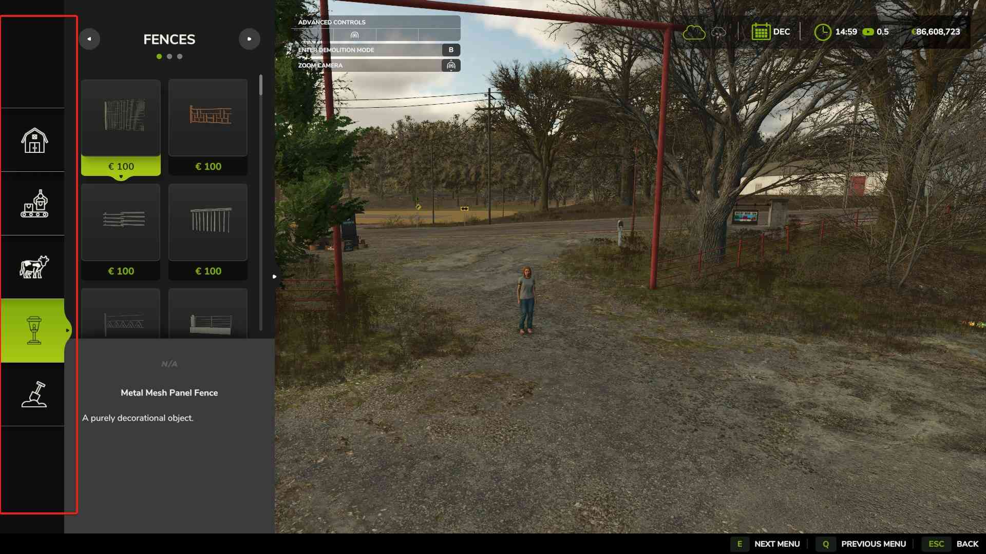 Explore building categories for sheds, silos, and more in Farming Simulator 25