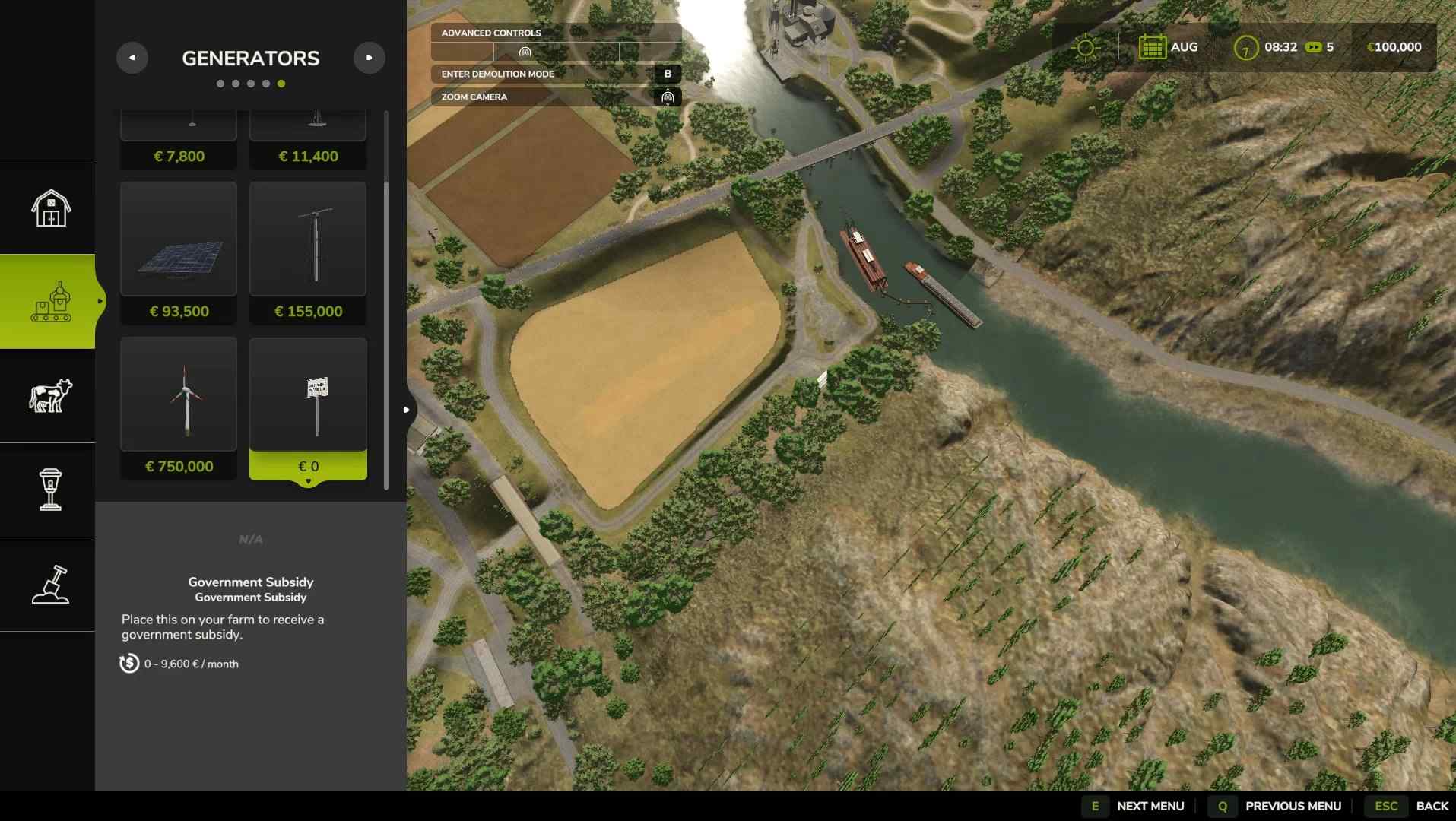 Place the subsidy signs on your farm in Farming Simulator 25