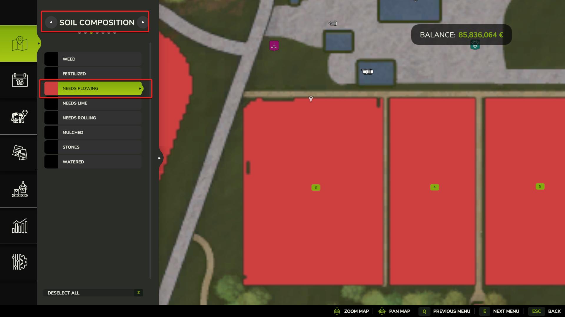 Überprüfe, ob dein Feld Pflügen benötigt in Farming Simulator 25