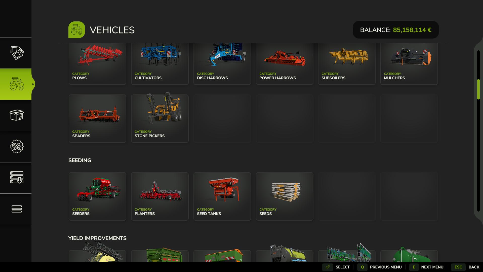 Select the perfect vehicle in Farming Simulator 25