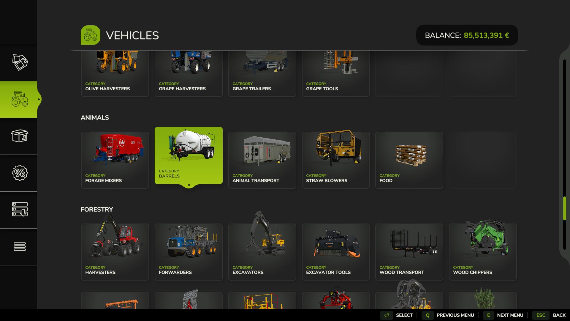 Finde Wassertanks im Bereich „Tiere“ in Farming Simulator 25.