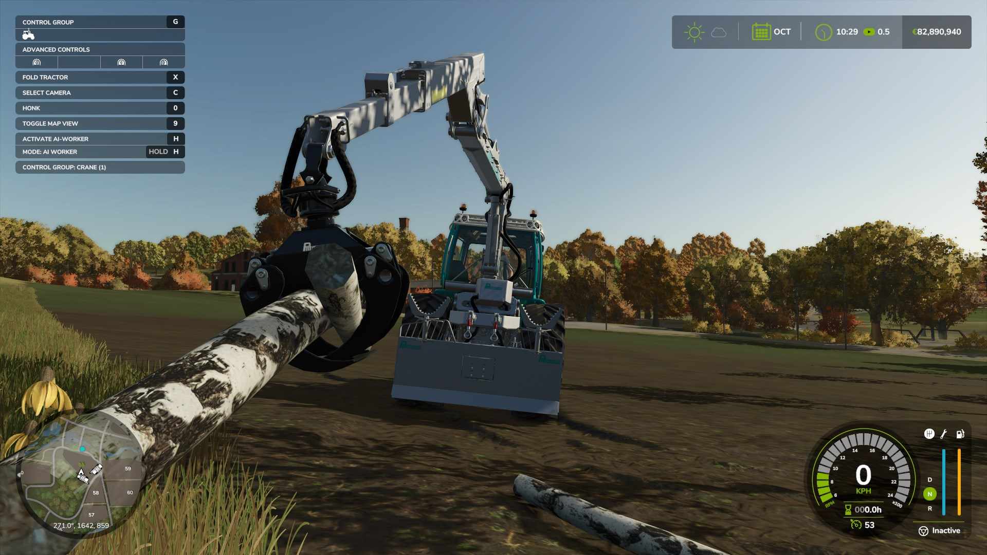 Grab logs and bring them to loader