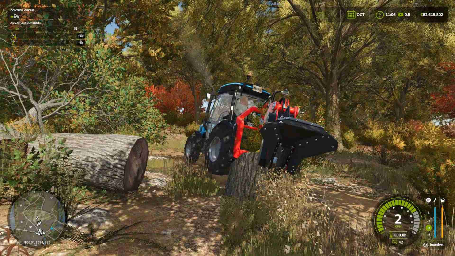 Entferne Baumstümpfe, um dein Land in Farming Simulator 25 zu räumen.