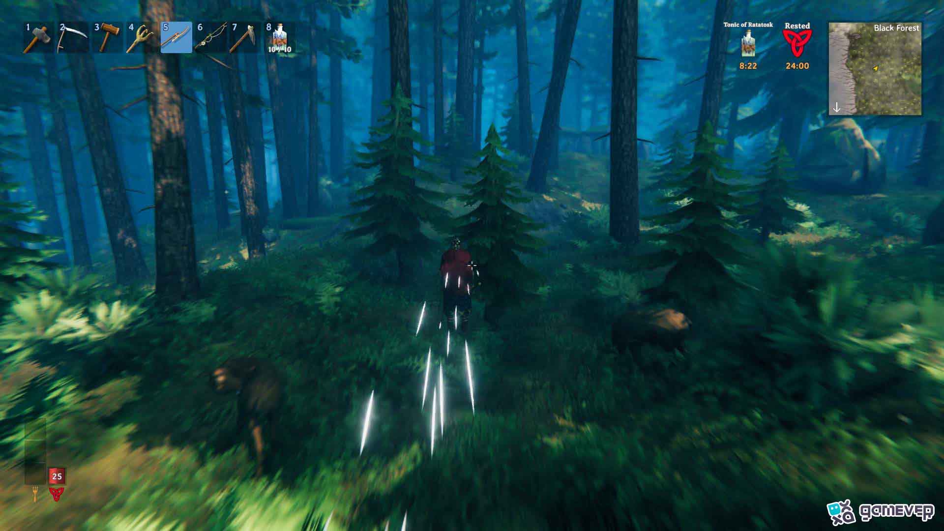 Usa el Tónico de Ratatosk para escapar rápidamente de enemigos en la actualización Bog Witch de Valheim