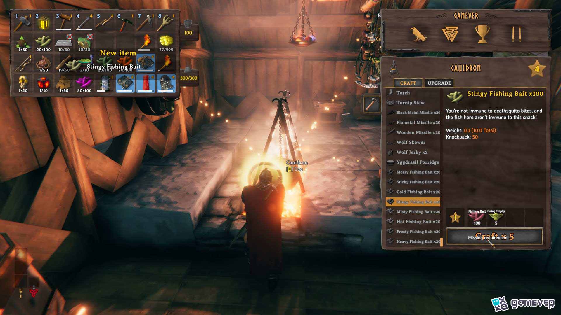 Cocina más para ganar experiencia en la actualización Bog Witch de Valheim