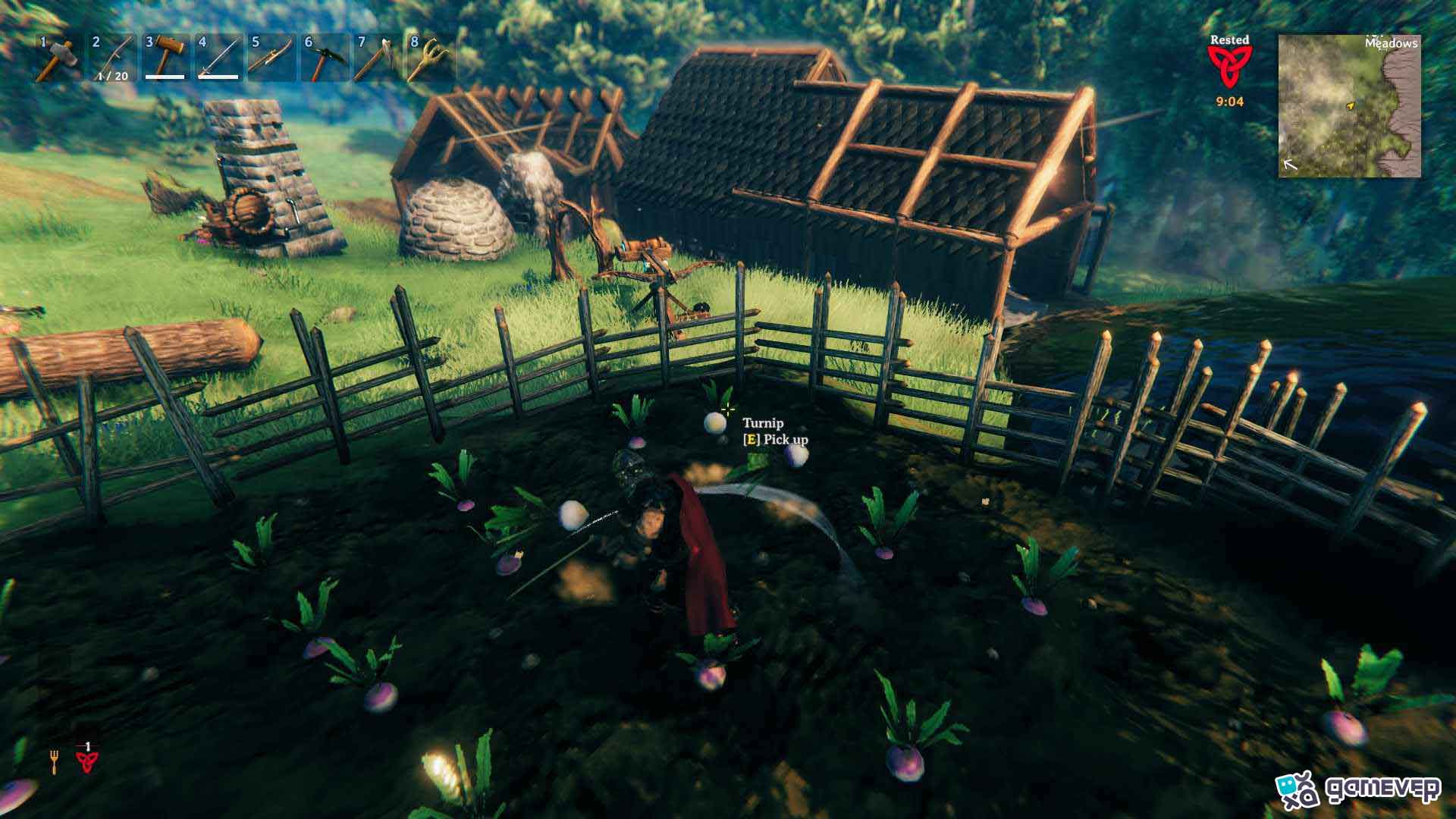 Cosecha con facilidad usando la guadaña en la actualización Bog Witch de Valheim