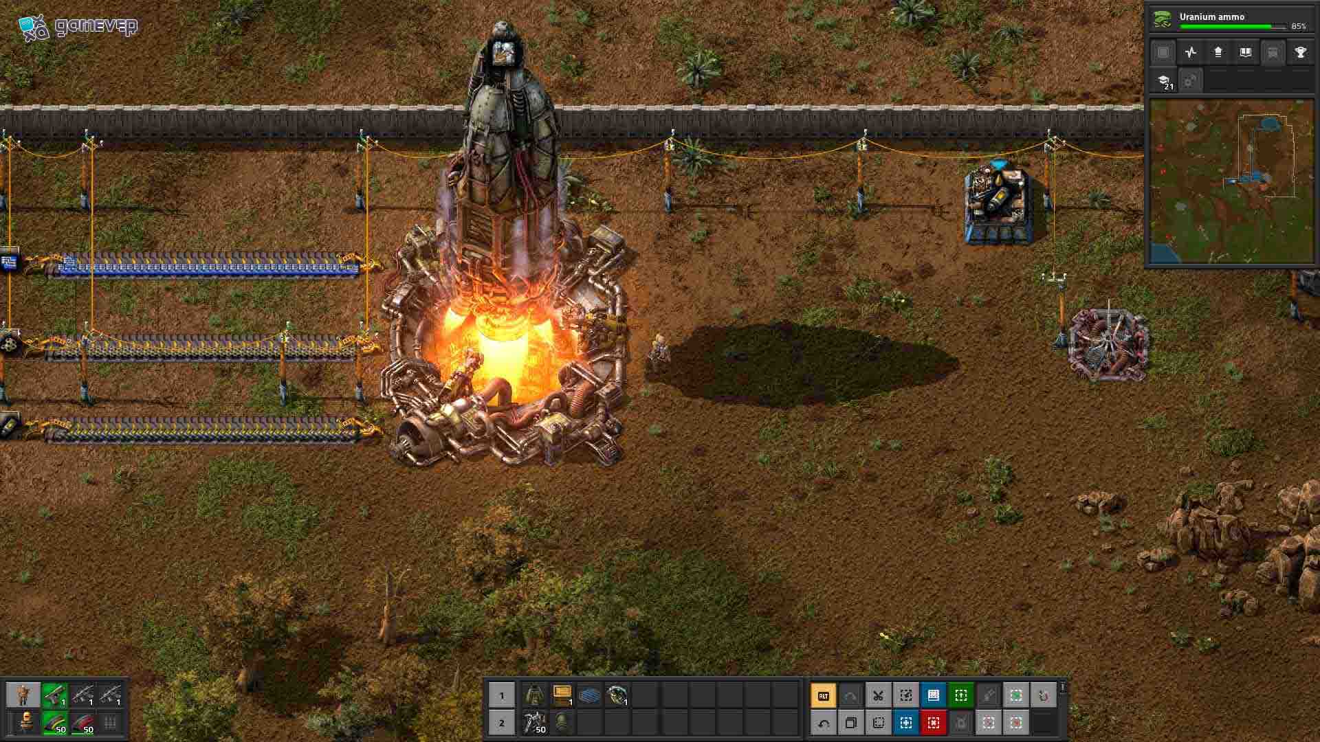 Lanza un Paquete Inicial de Plataforma Espacial en Factorio Space Age.
