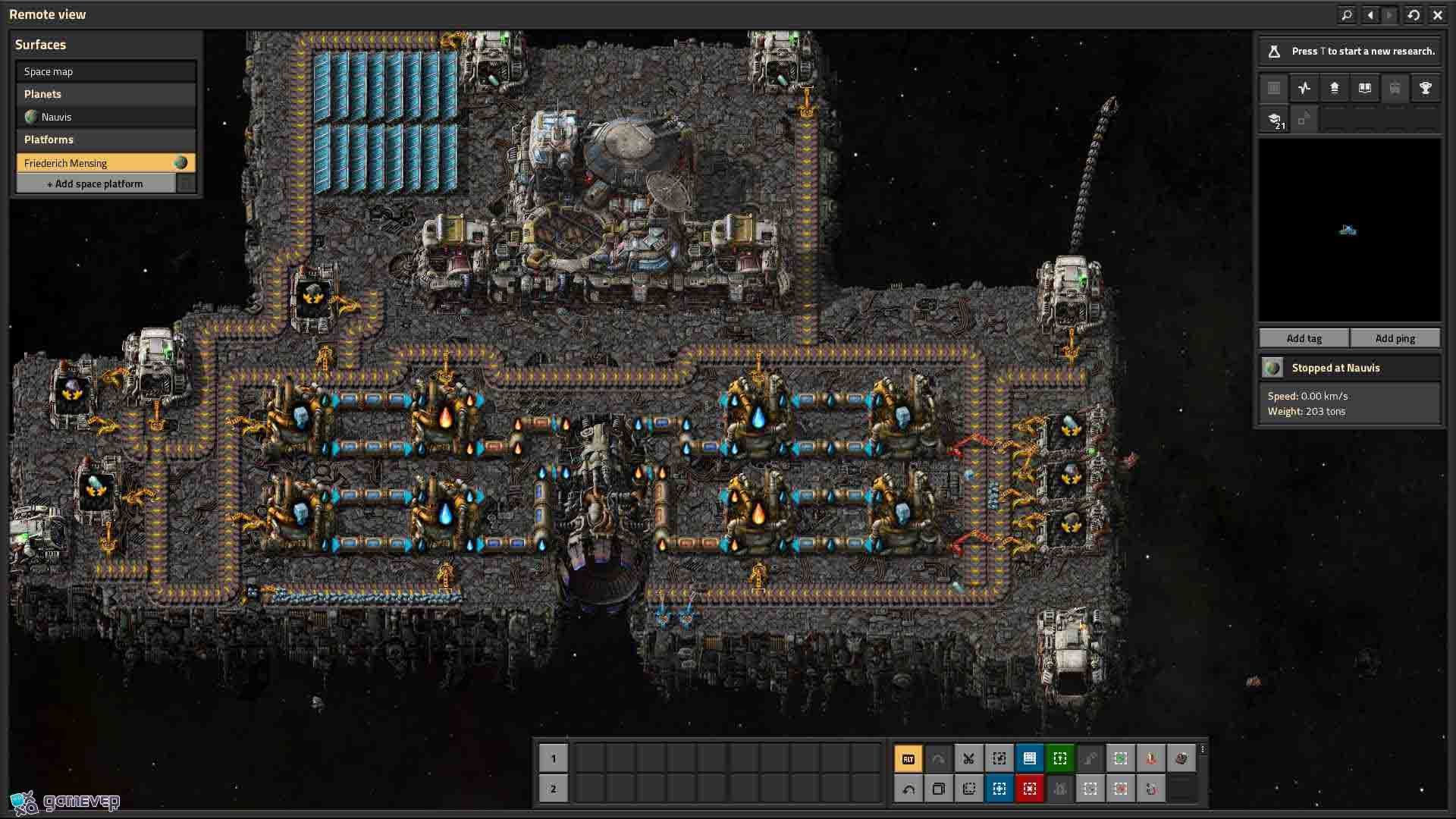 Produce combustible y oxidante para los propulsores en Factorio Space Age