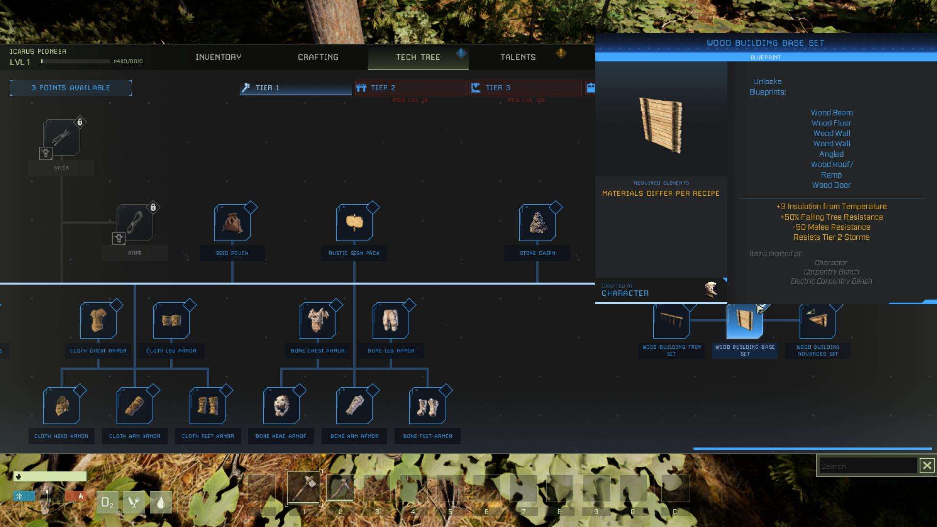 Unlock Wood beam in the Tech Tree