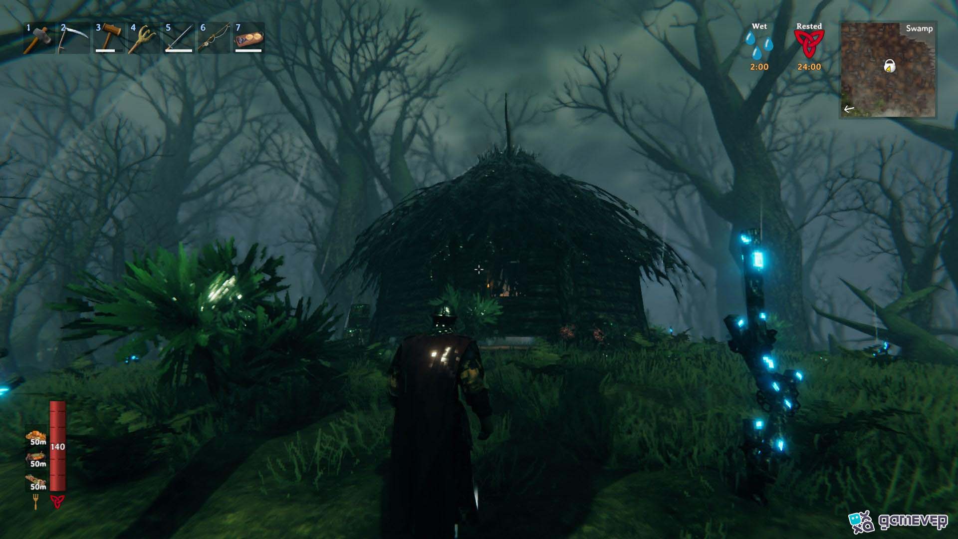 Compra las Hierbas de las Colinas Ocultas de la Bruja del Pantano en Valheim Bog Witch