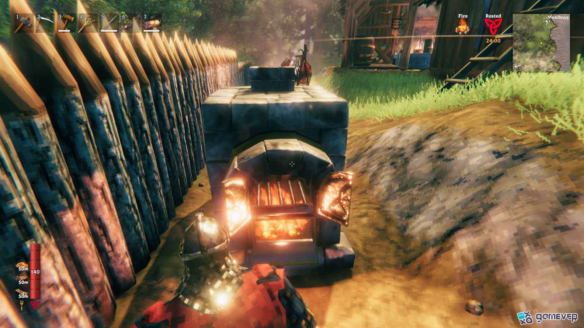 Hornea pan en el Horno de Piedra hasta lograr una perfección dorada en Valheim Bog Witch