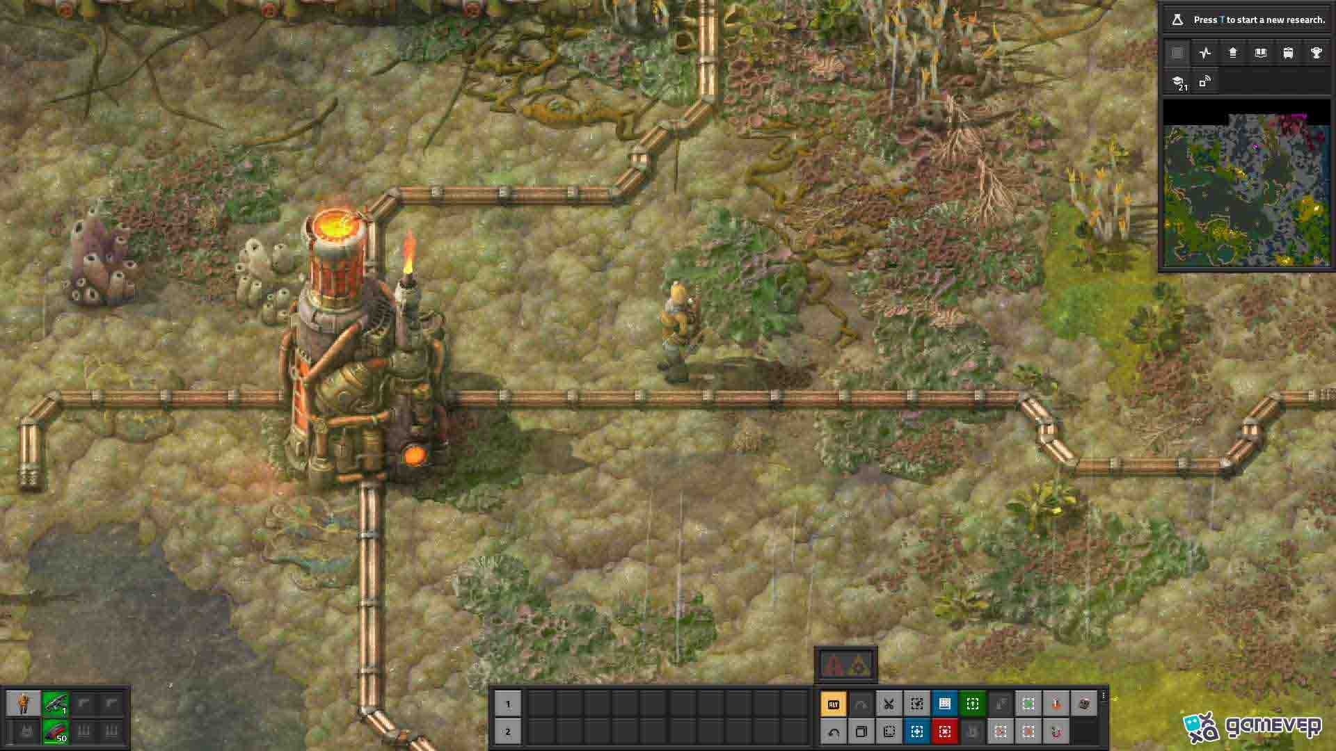 Redirige la descomposición hacia las torres de calefacción en Factorio Space Age.