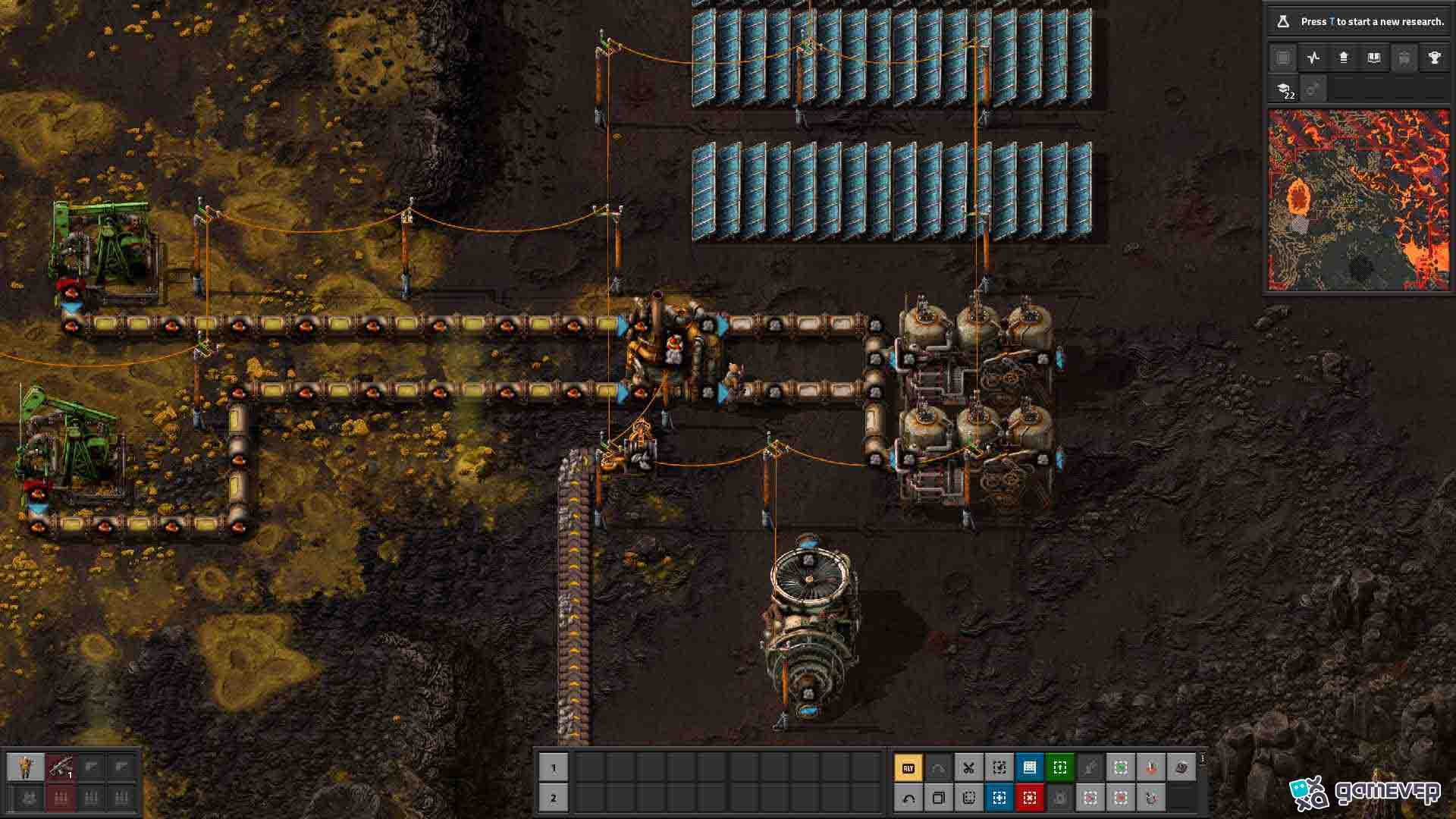Conecta tu generador de vapor a la planta química para un ciclo continuo de agua en Factorio Space Age